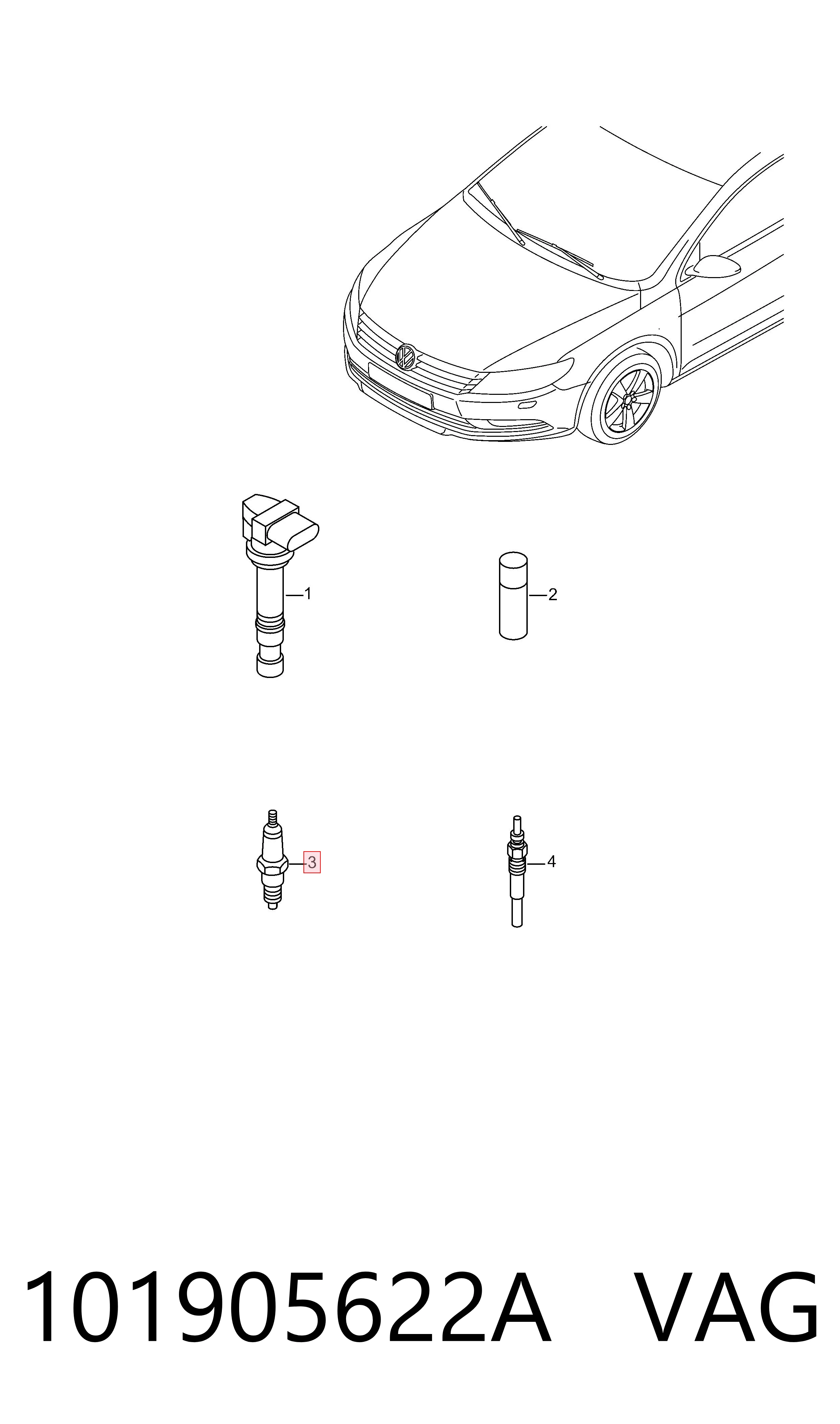 101905622A VAG Vela de ignição