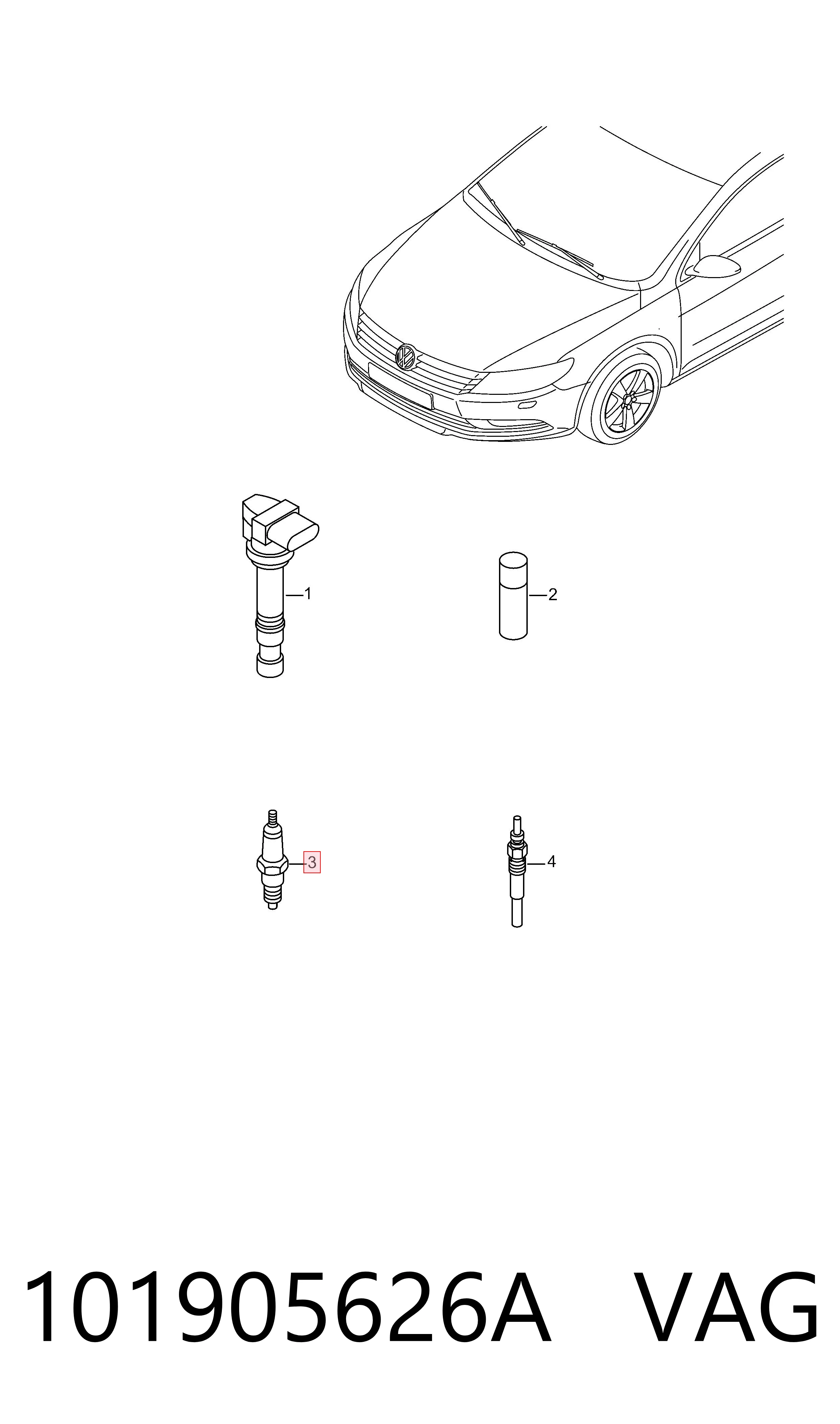 101905626A VAG Vela de ignição
