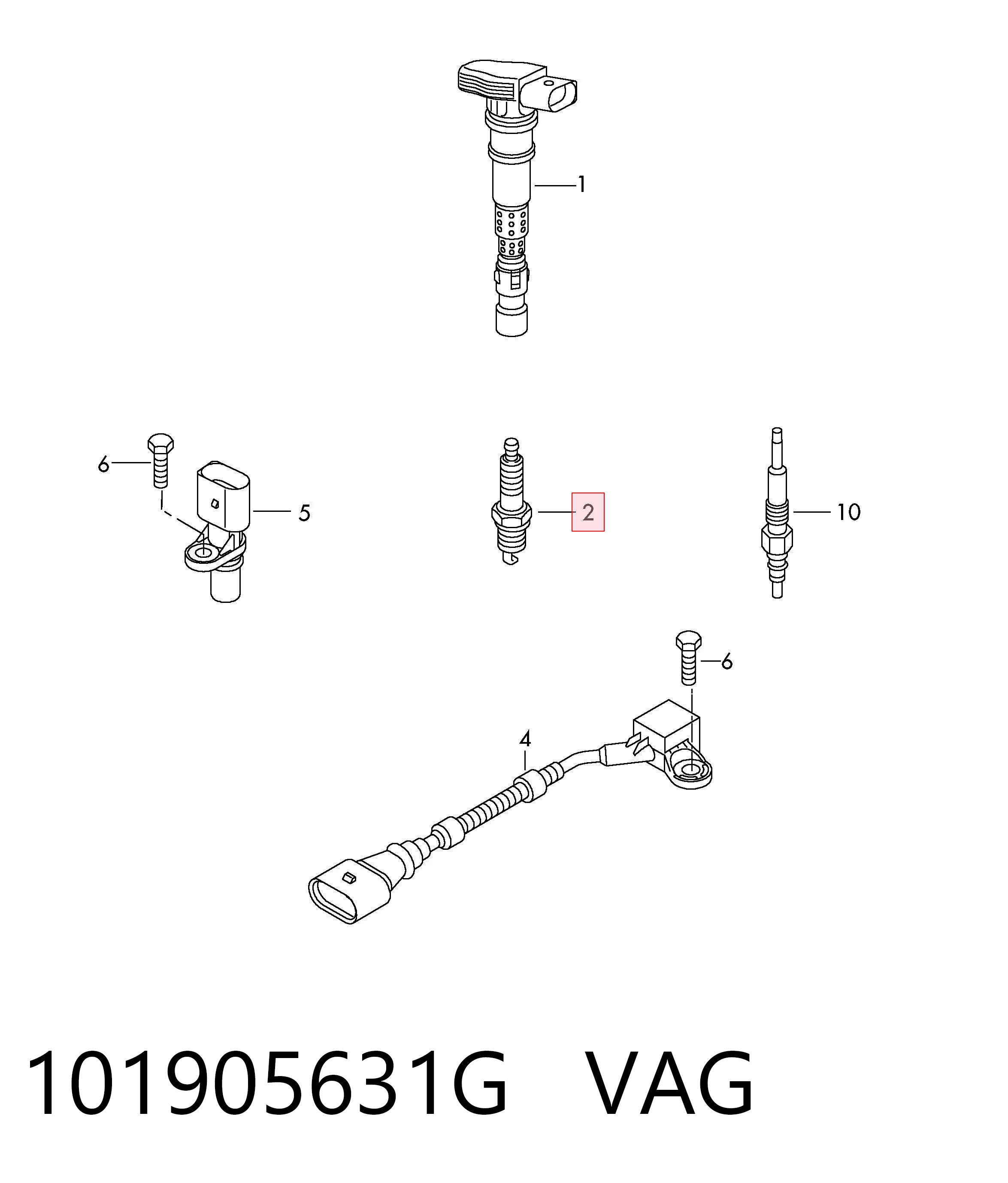 101905631G VAG Vela de ignição