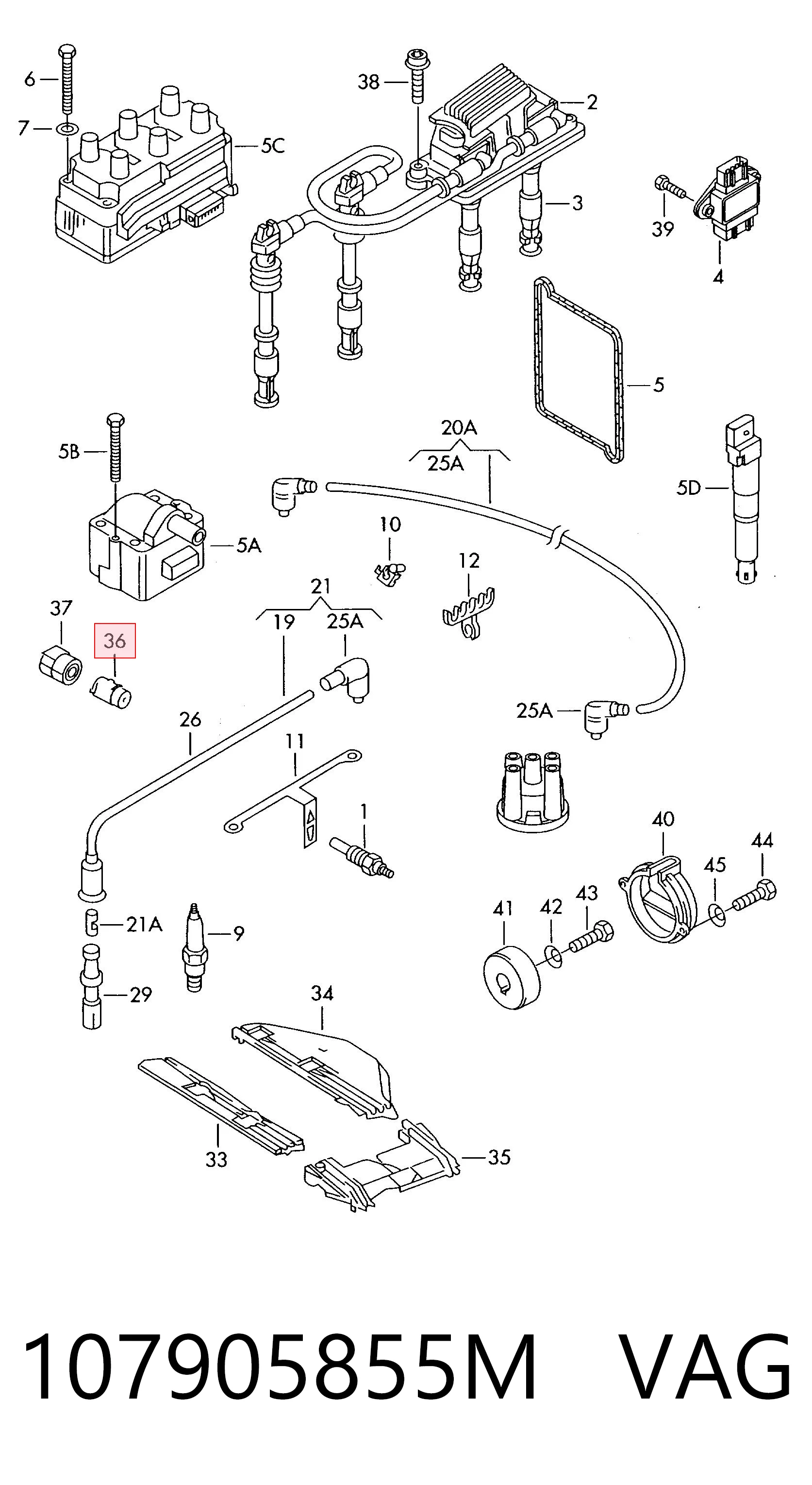 Trinco de fecho de ignição Volkswagen Sharan I 7M8, 7M9, 7M6