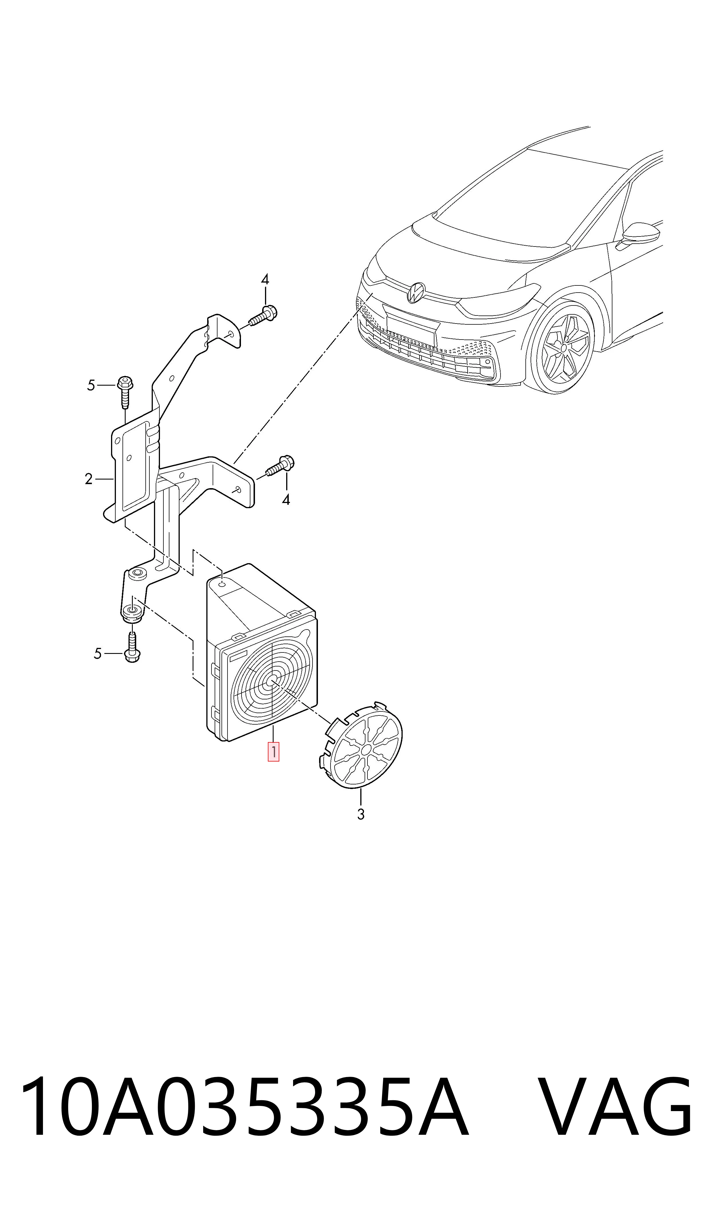 10A035335A VAG Módulo de controle de geração de som do motor