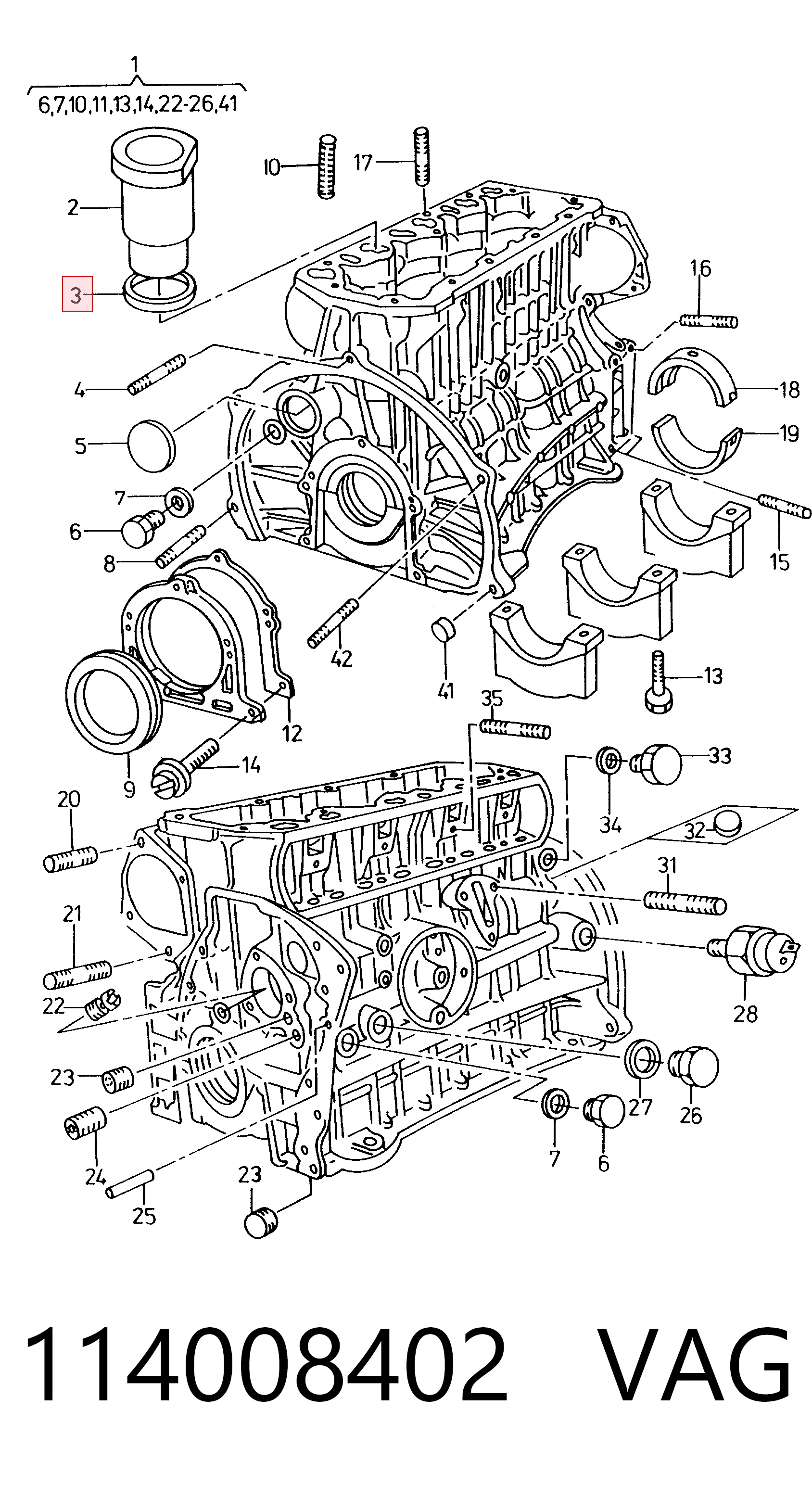 Vedante anular para a camisa de motor Ajusa 00897210 preço, a partir de 1,41 USD