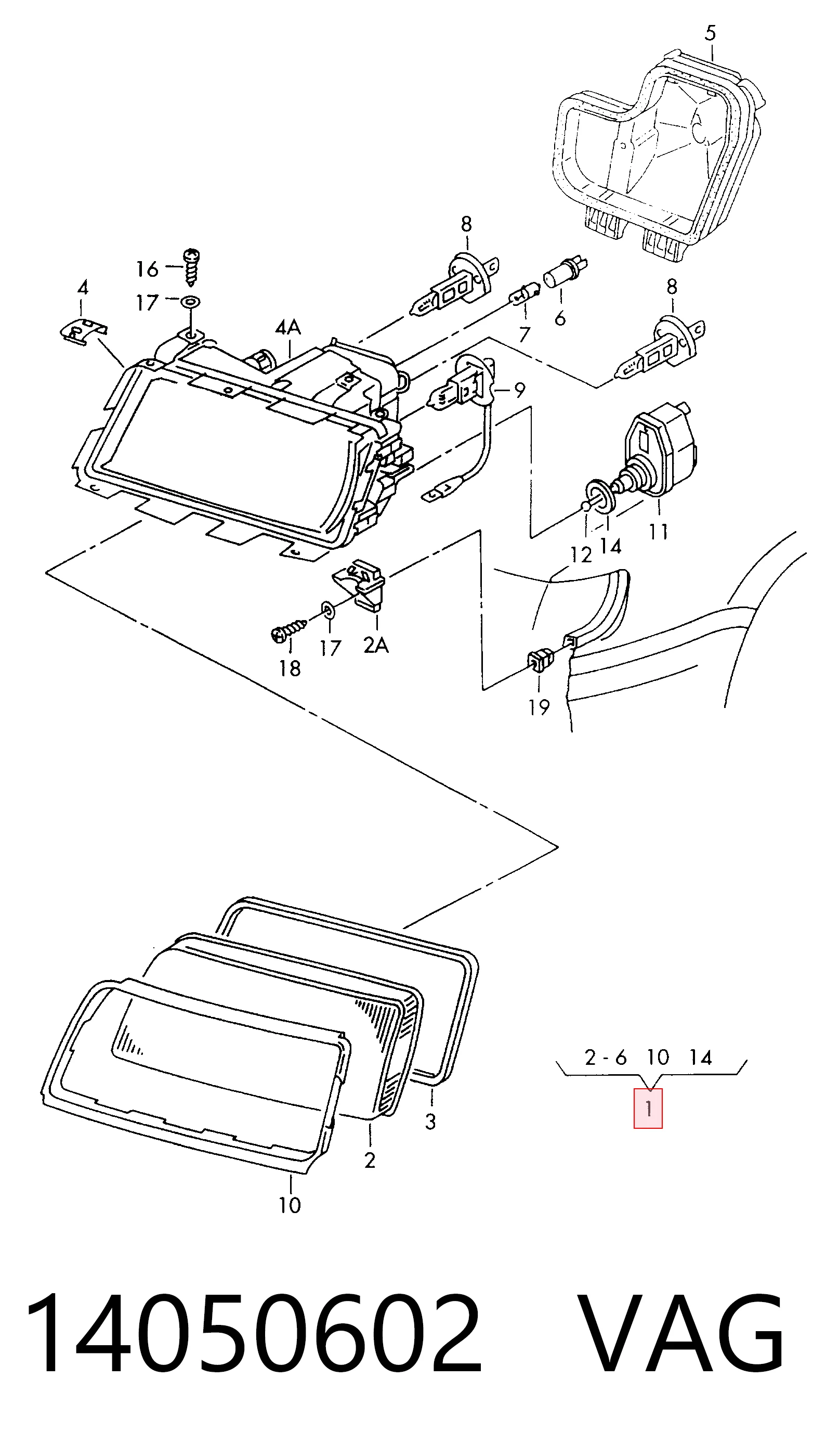  Luz direita Audi A6 C4 carrinha (4A5) (1994 - 1998) C4