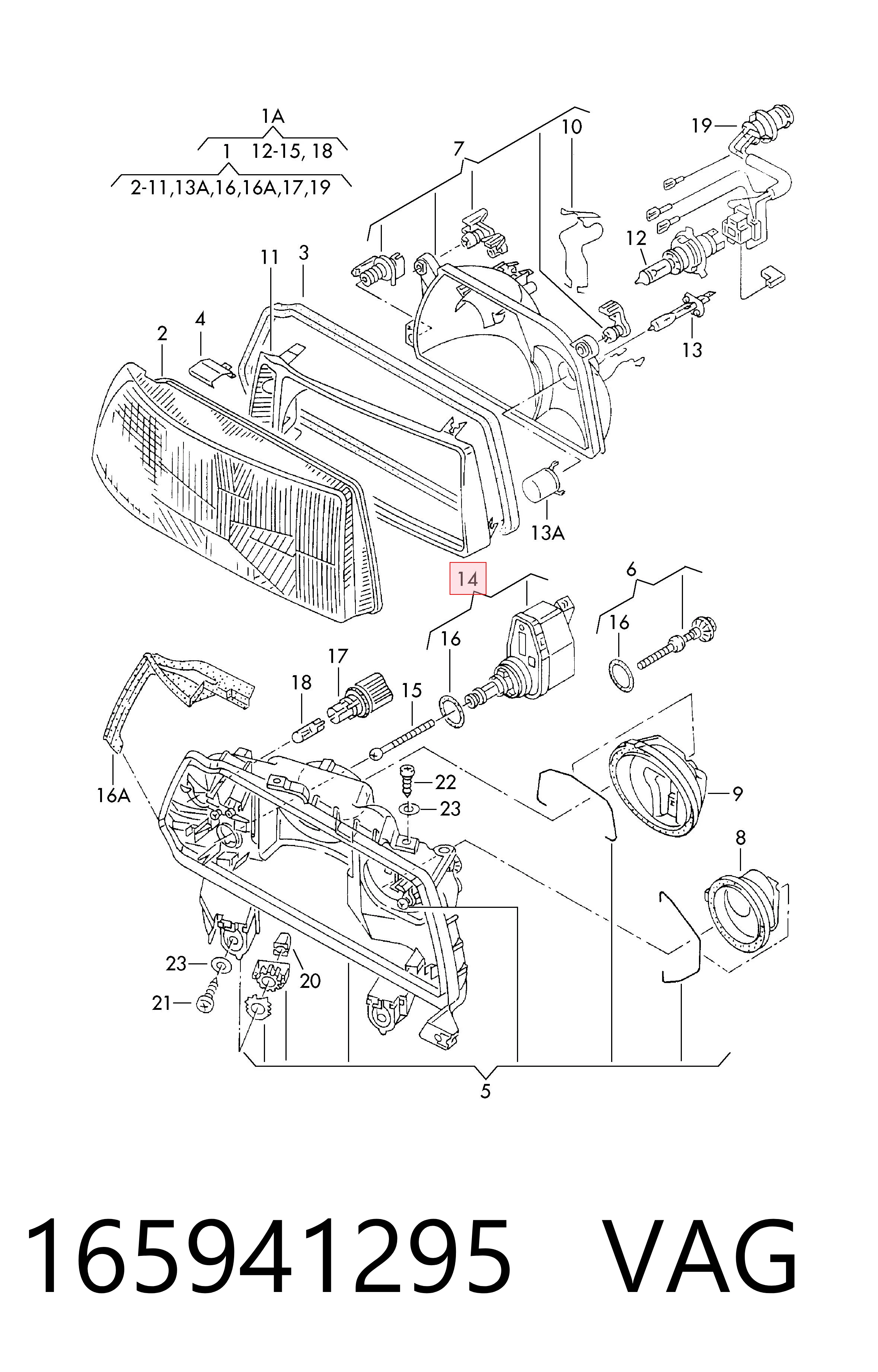 165941295 VAG Corretor da luz