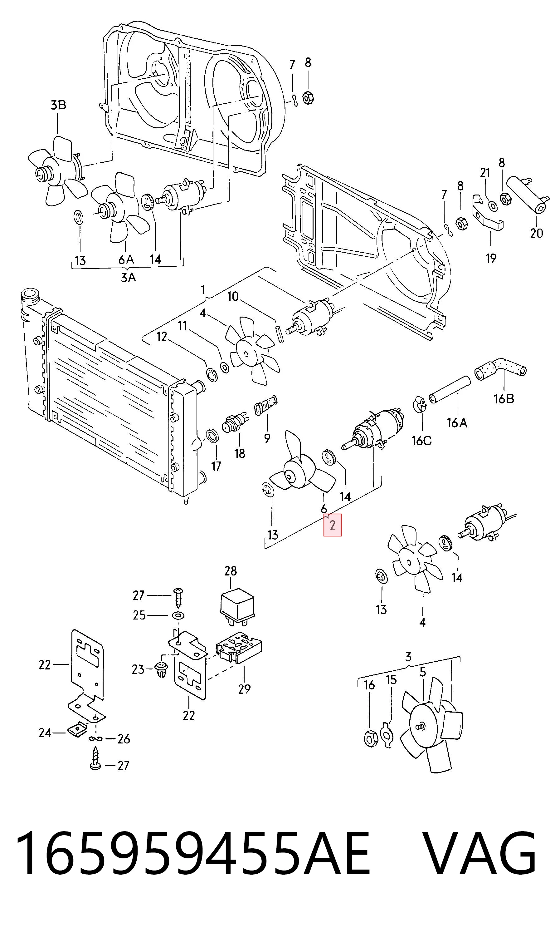 Ventilador elétrico de esfriamento montado (motor + roda de aletas) Audi 100  43 ao melhor preço