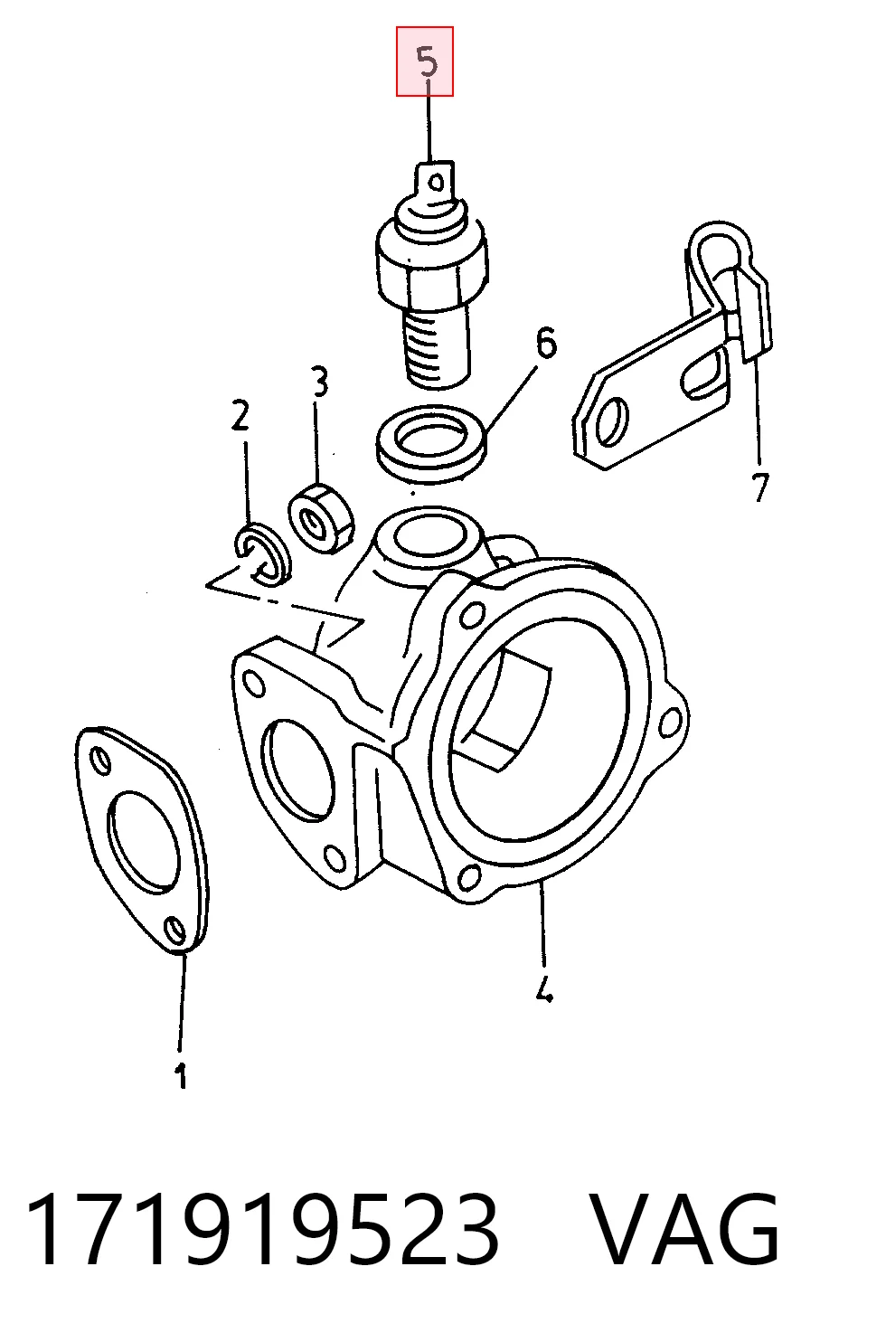Sensor de temperatura do fluido de esfriamento BMW 3  E21