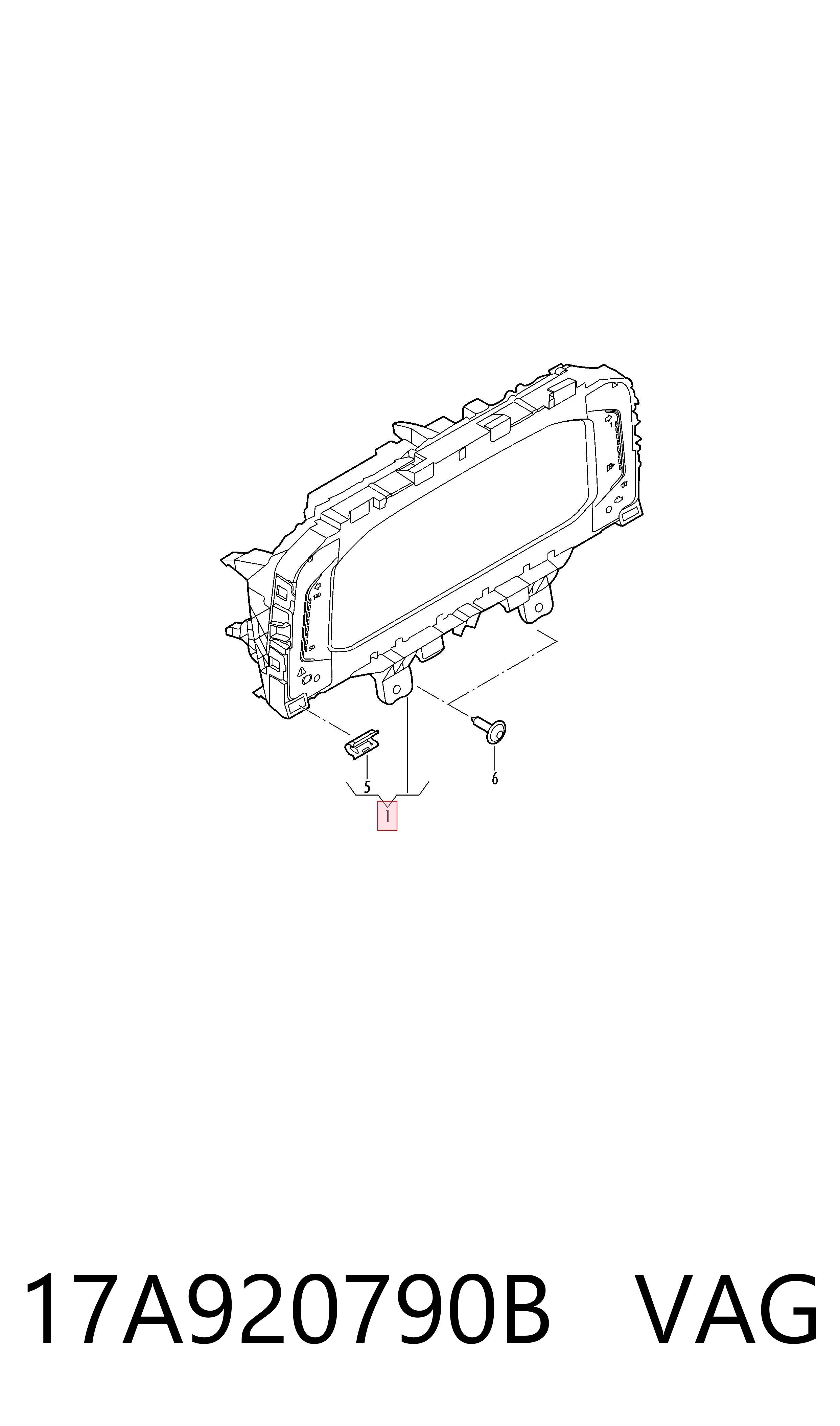 Painel de instrumentos (quadro de instrumentos) VAG 17A920790B preço, a partir de 724,85 USD