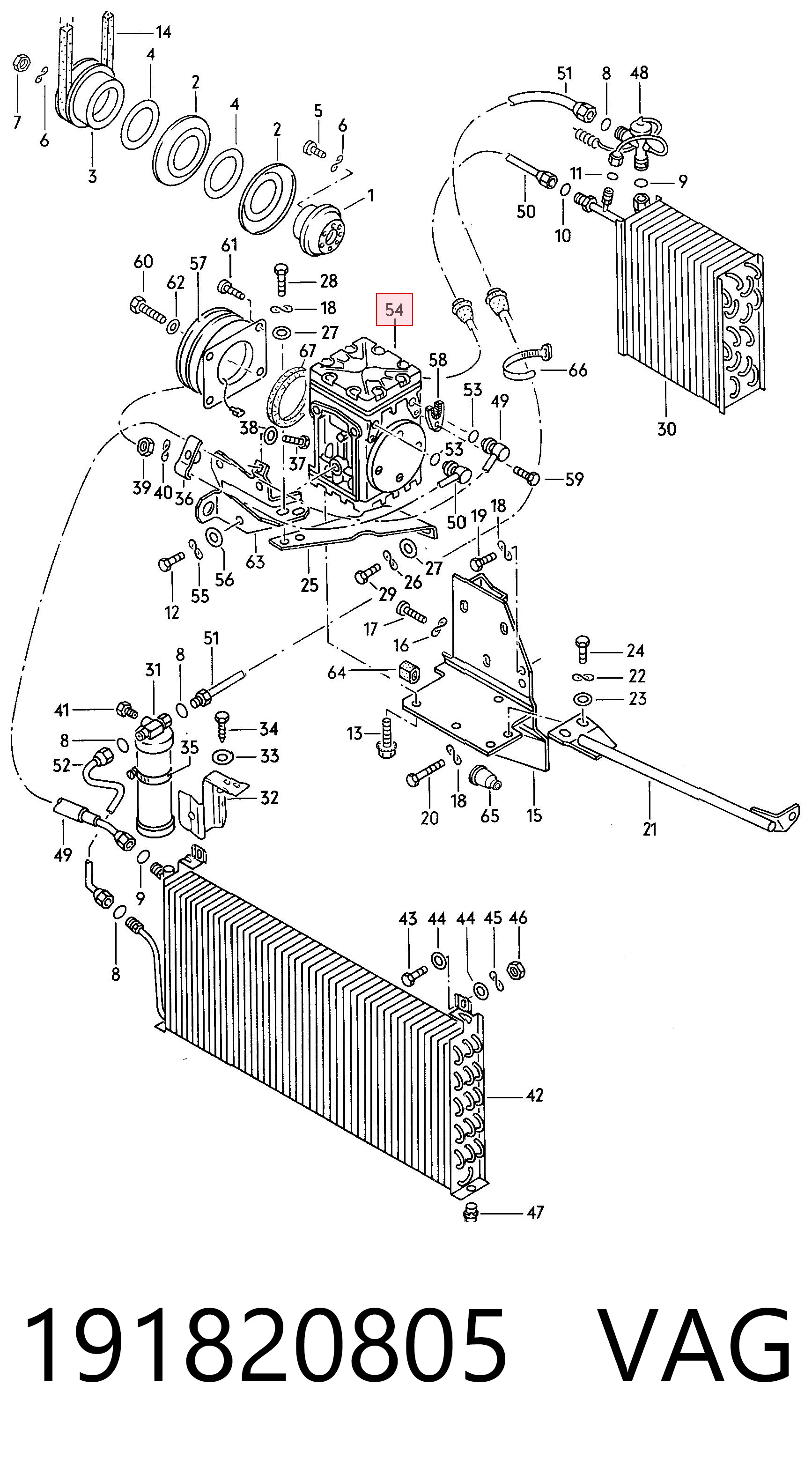 Compressor de aparelho de ar condicionado Volkswagen Jetta II 19E, 1G2, 165, 167 ao melhor preço