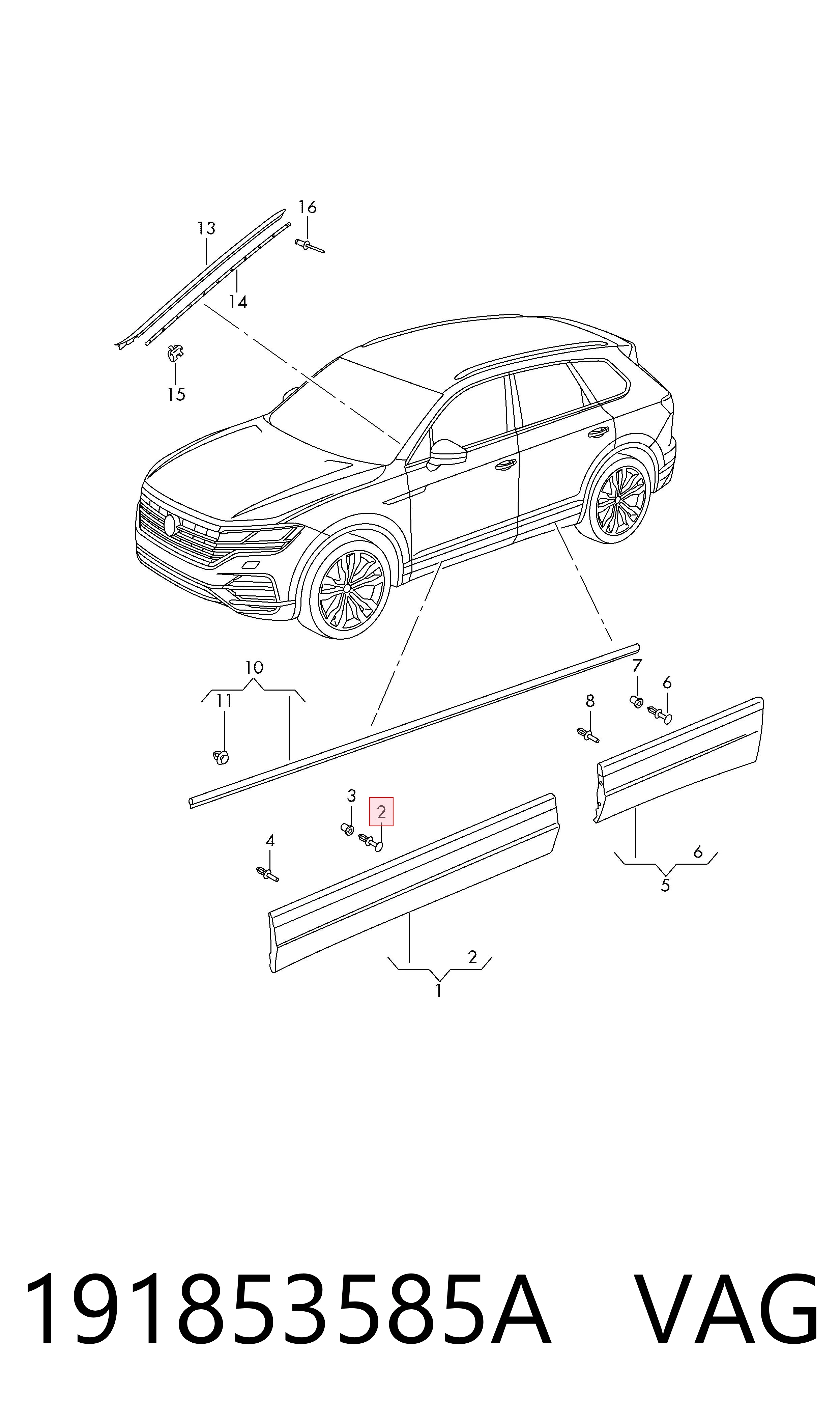 Cápsula (prendedor) de fixação de placas sobrepostas do acesso VAG 191853585A preço, a partir de 0,48 USD