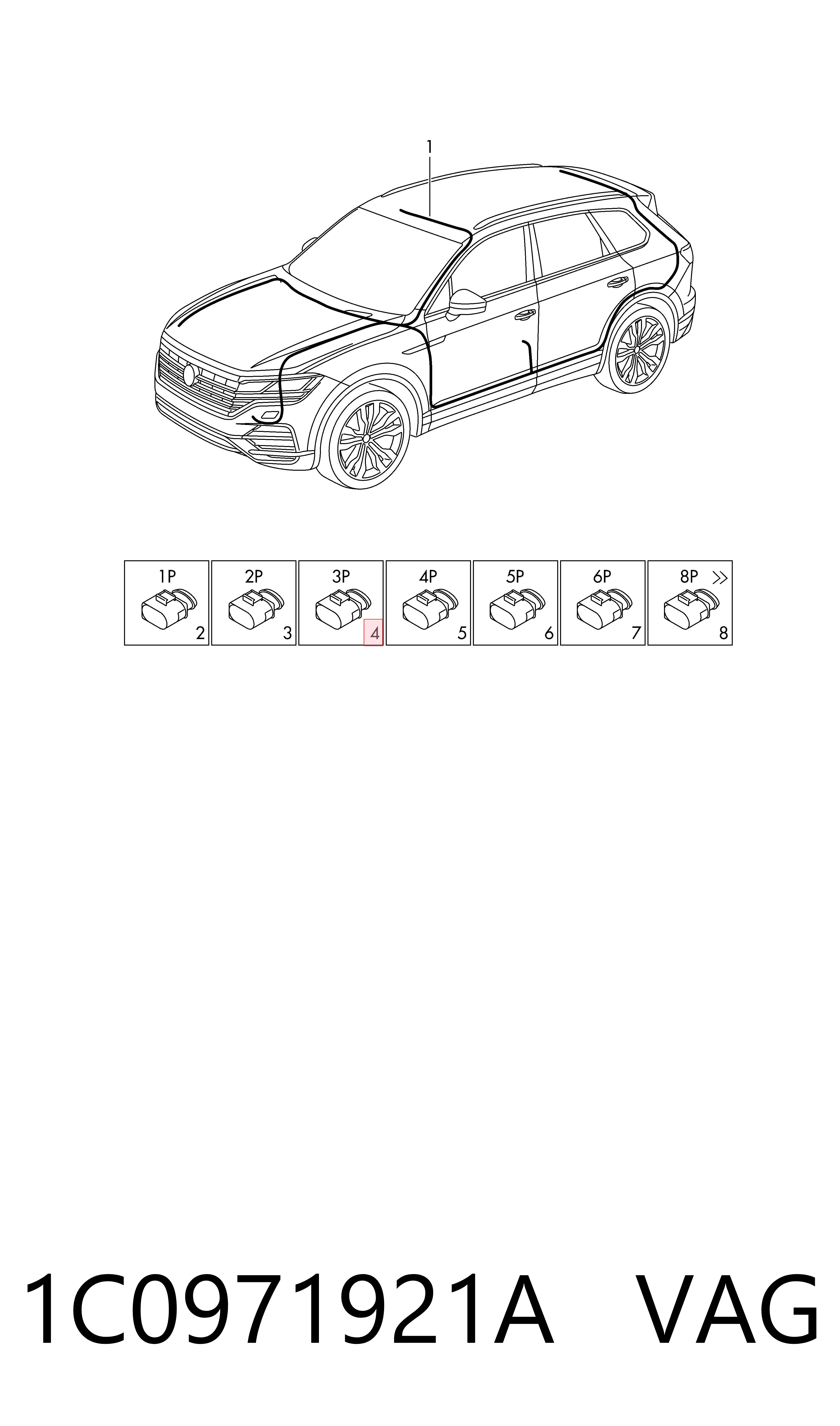 VAG 1C0971921A preço, a partir de 8,02 USD