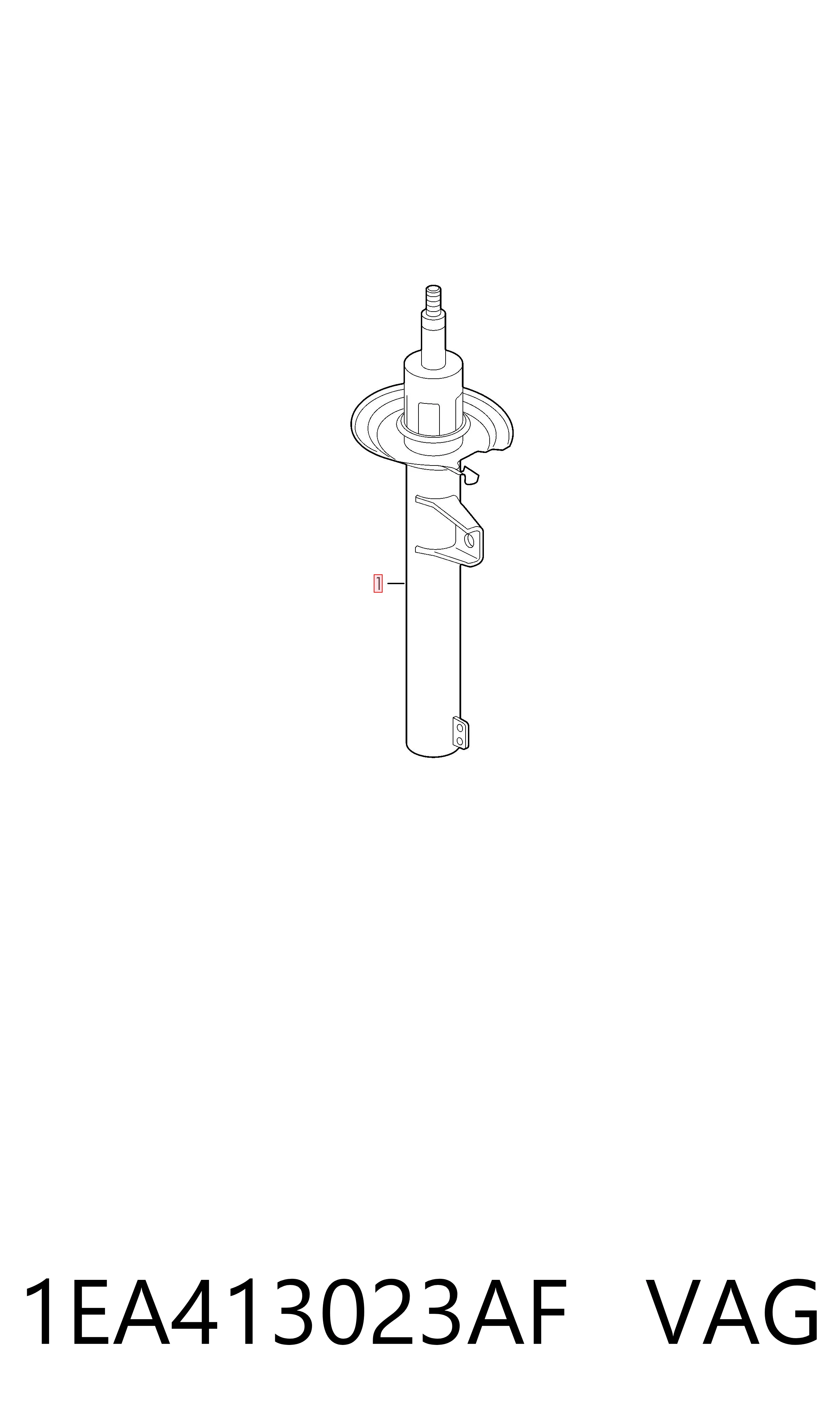 1EA413023AF VAG Amortecedor dianteiro