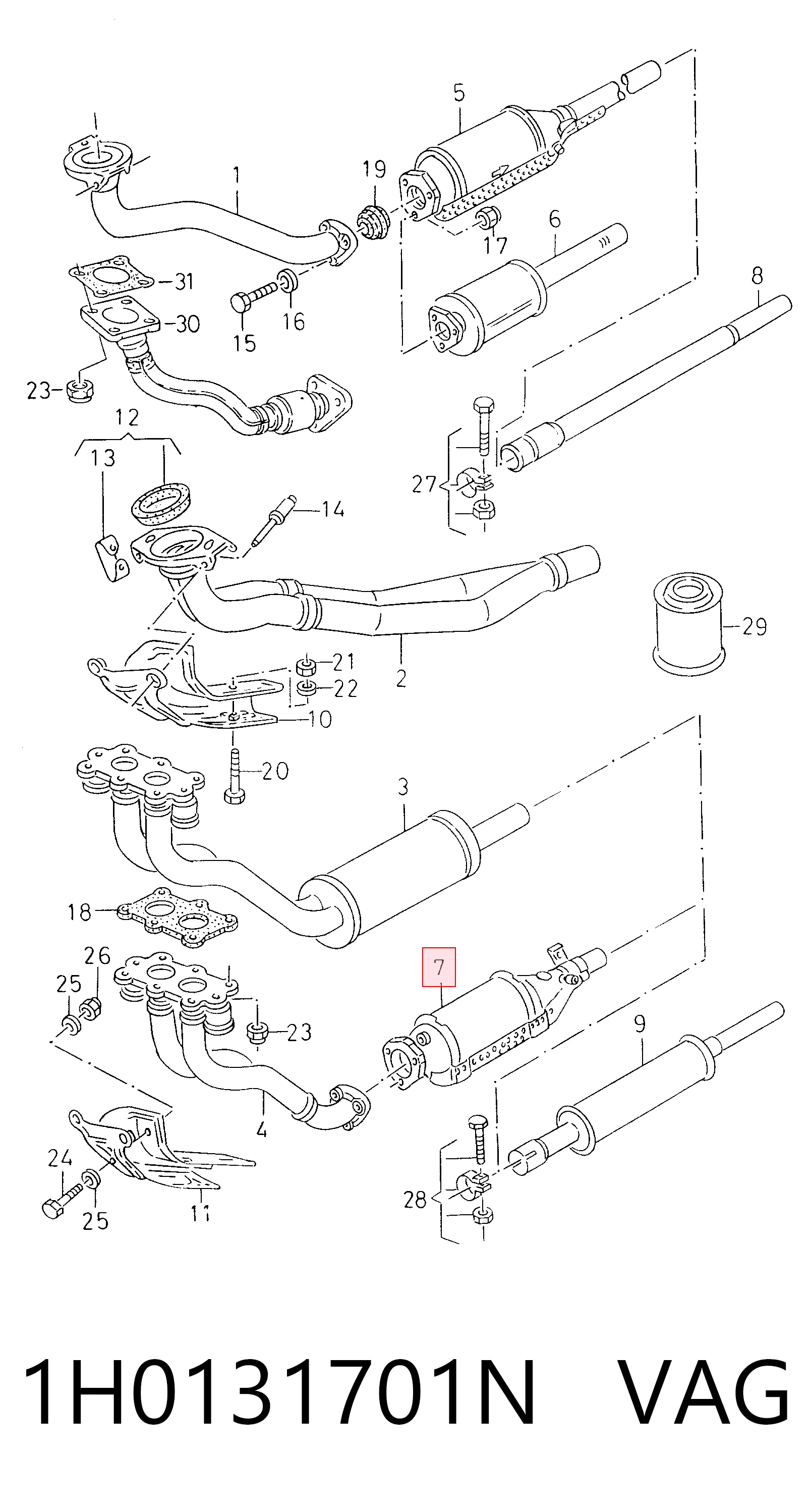 Convertidor - catalisador para Volkswagen Passat 3A2, 351, 312