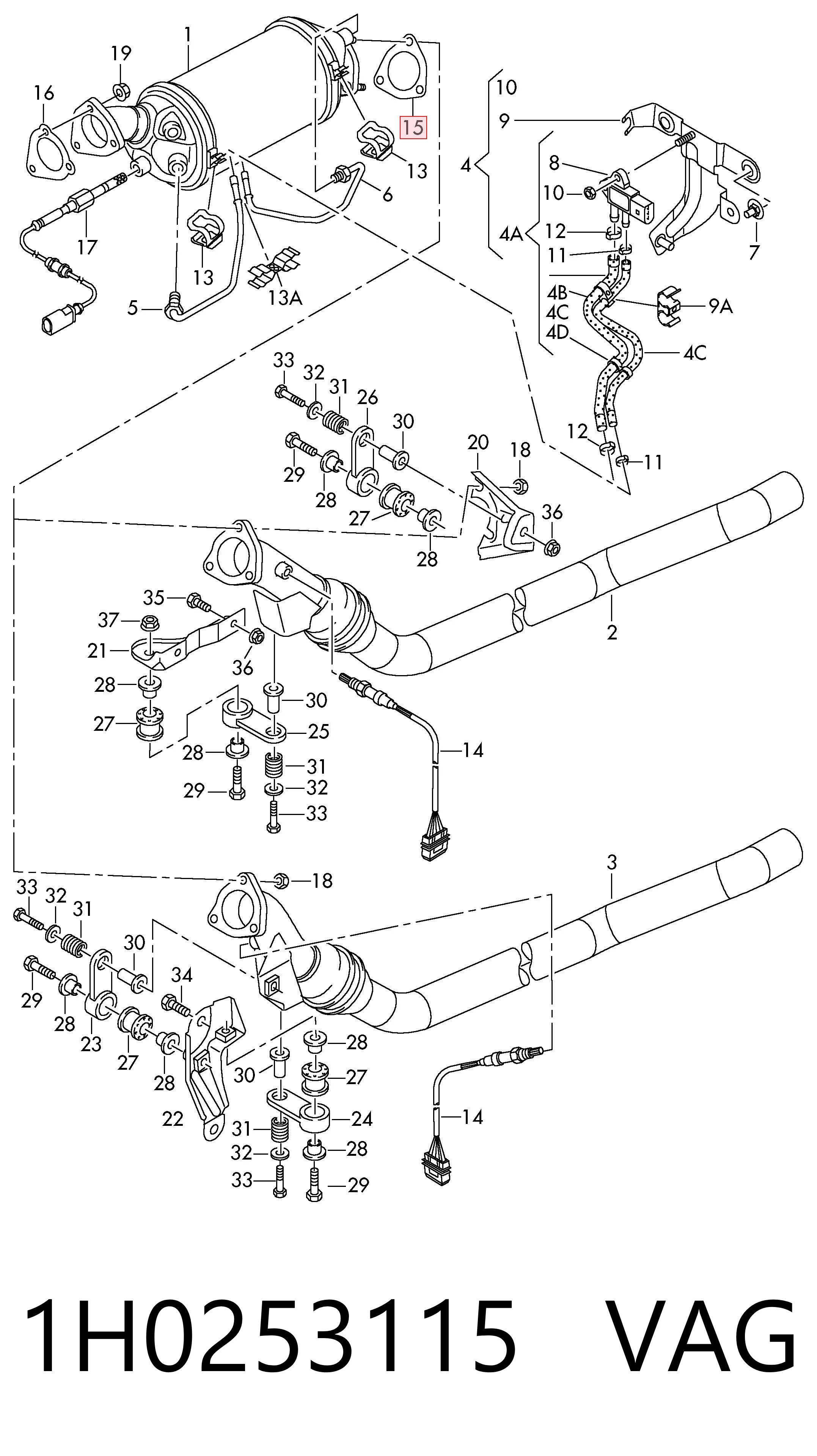 Vedante de tubo de admissão do silenciador para Audi A4 Avant B6 8E5