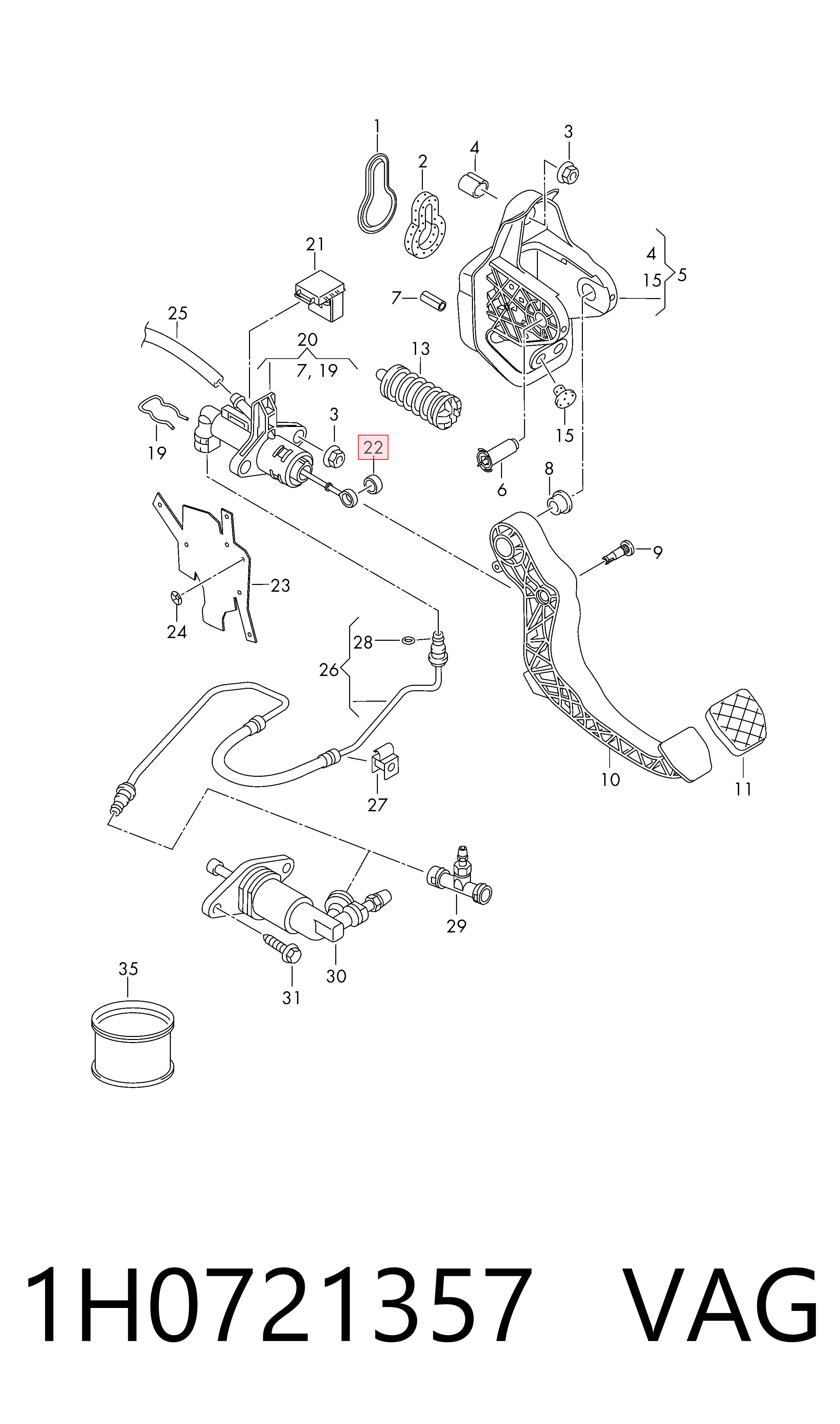  VAG 1H0721357 preço, a partir de 1,07 USD