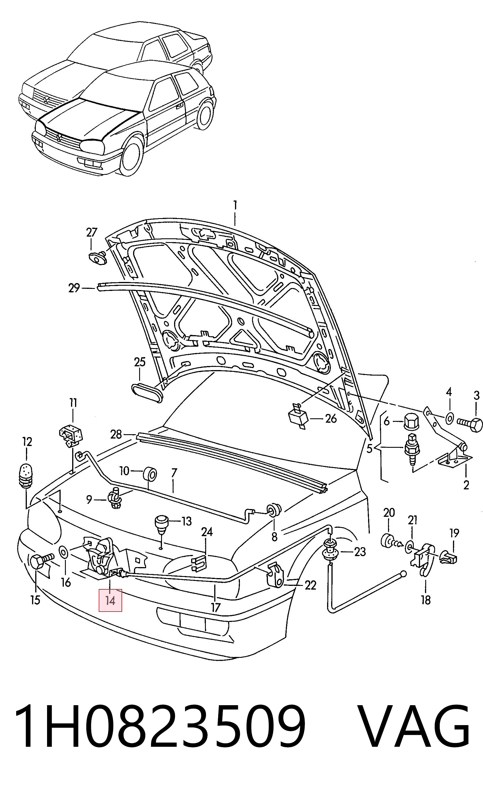 Fecho da capota Volkswagen Polo preço, a partir de 19,29 USD
