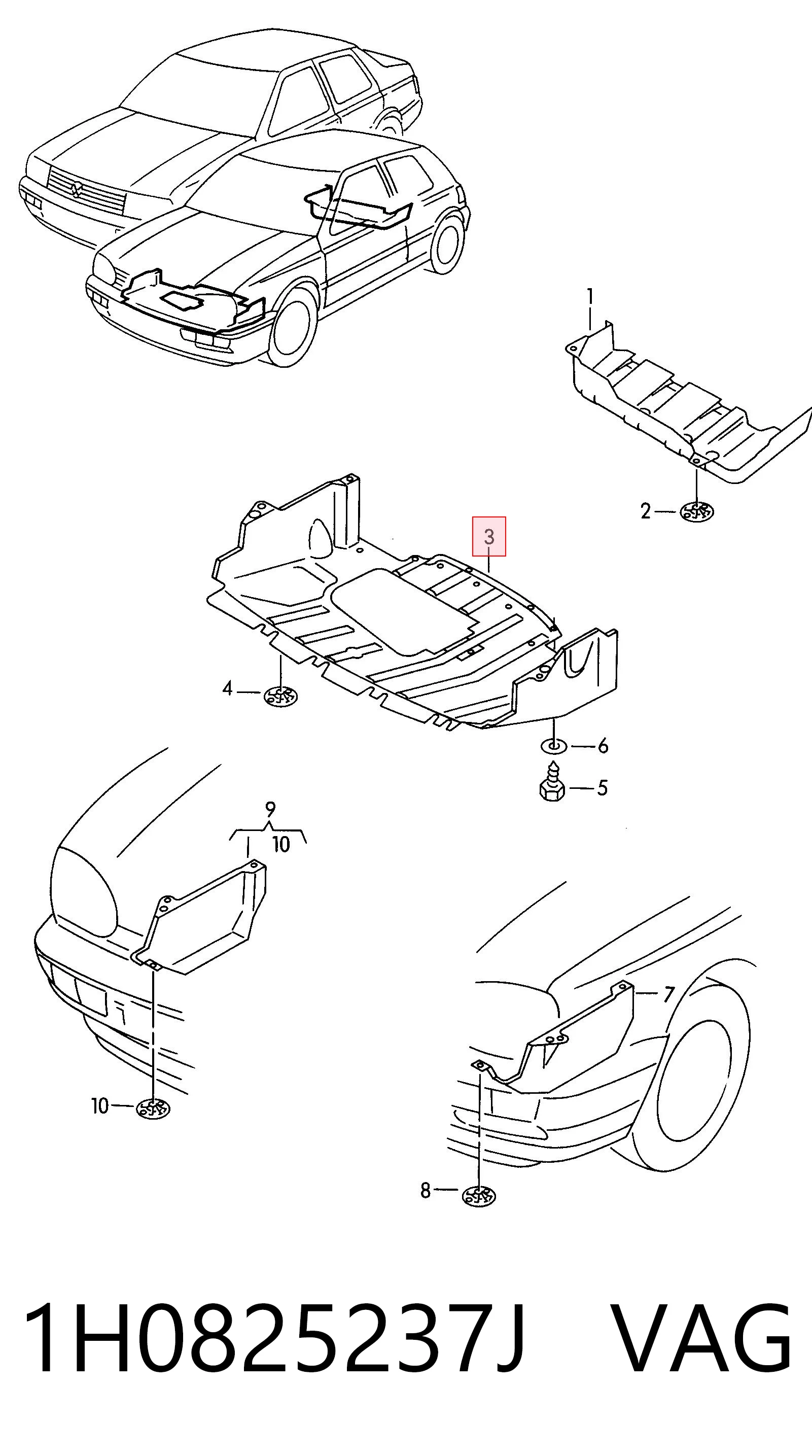 Compre Isolamento de ruído da capota Volkswagen Golf 3