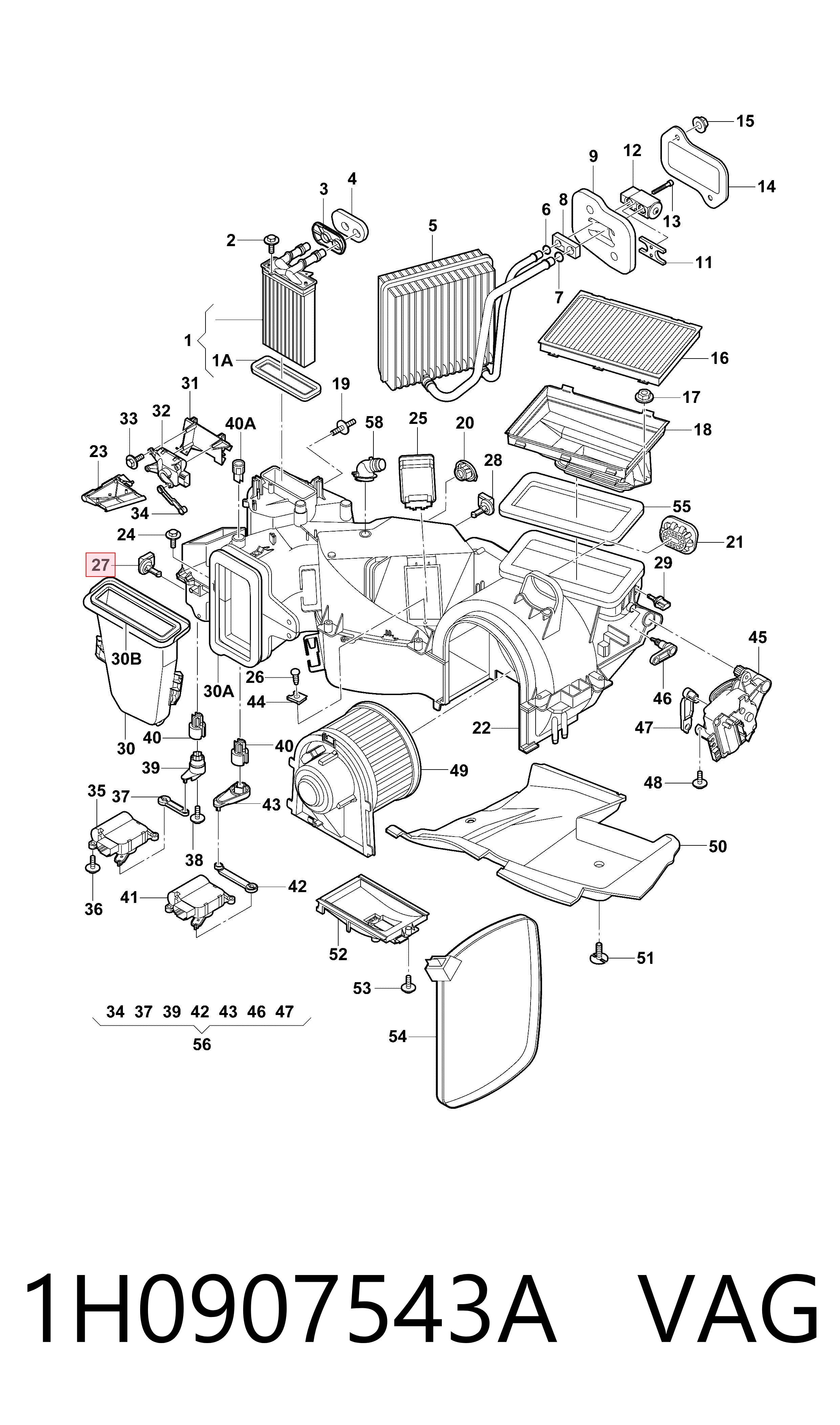Sensor de temperatura de ar no salão Audi A3  8L1 ao melhor preço