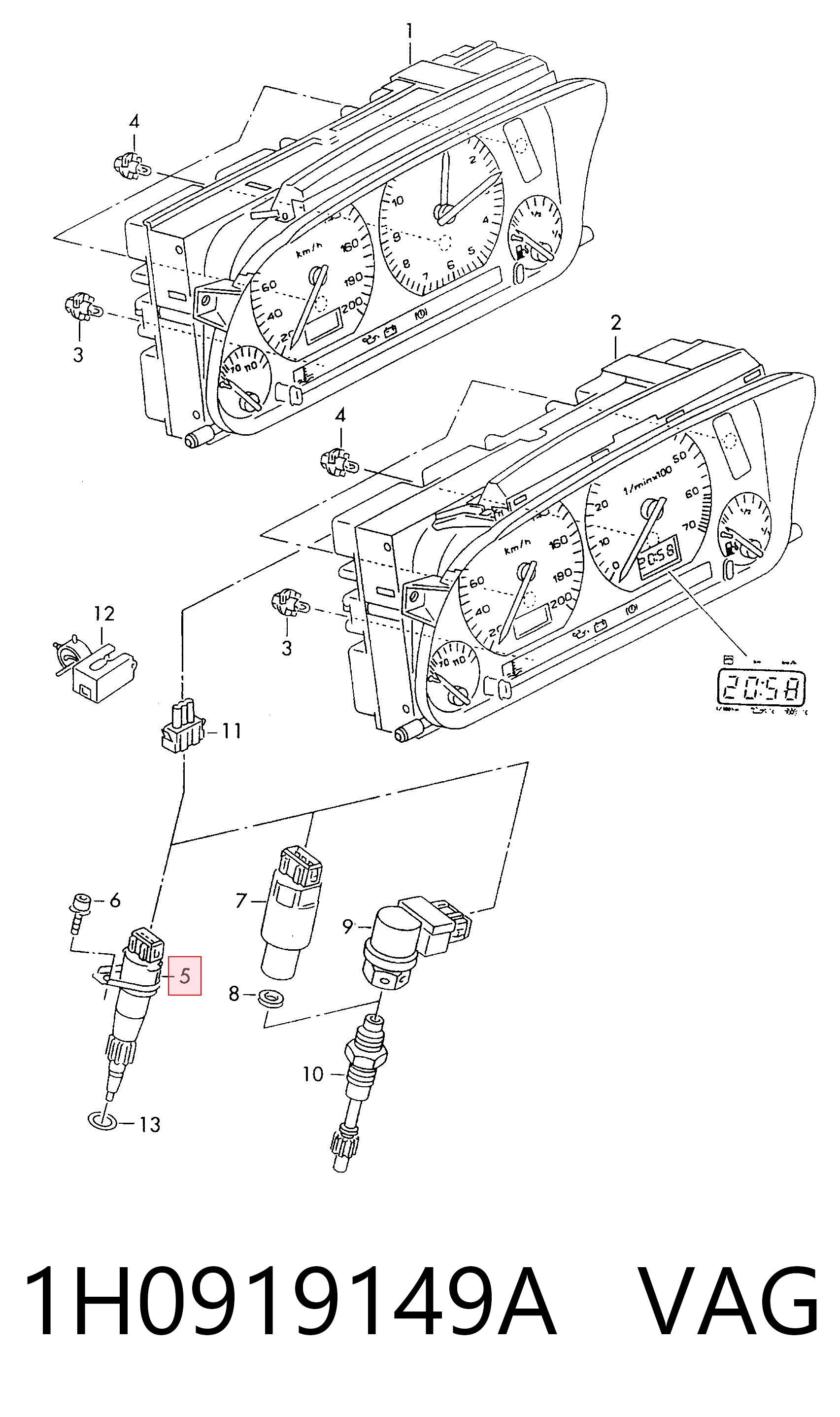 1H0919149A VAG Sensor de velocidade