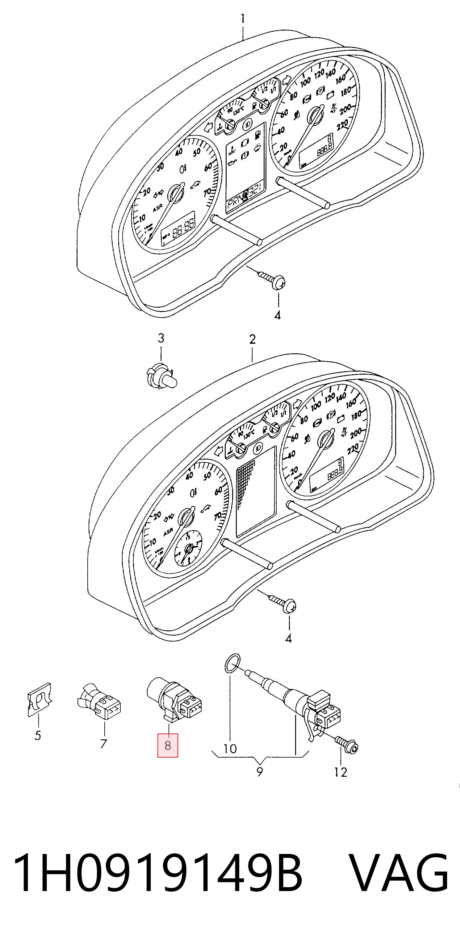 1H0919149B VAG Sensor de velocidade