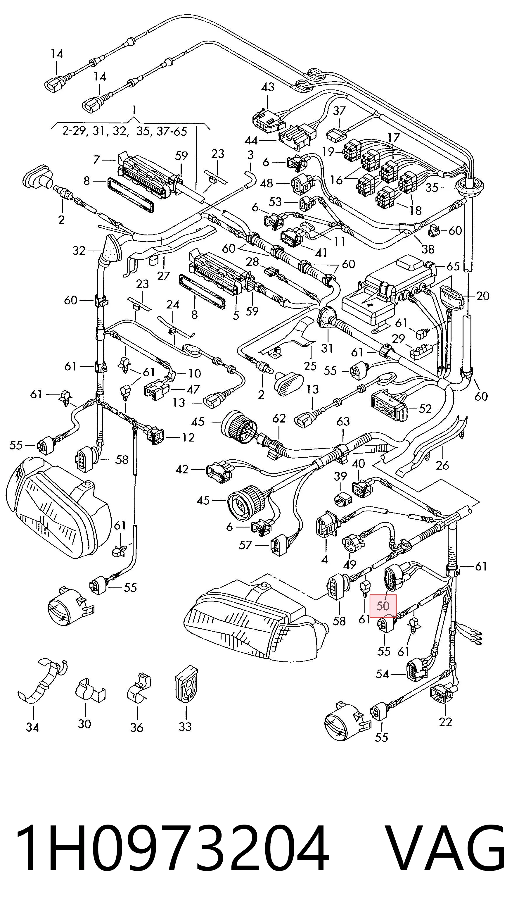  VAG 1H0973204 preço, a partir de 27,77 USD