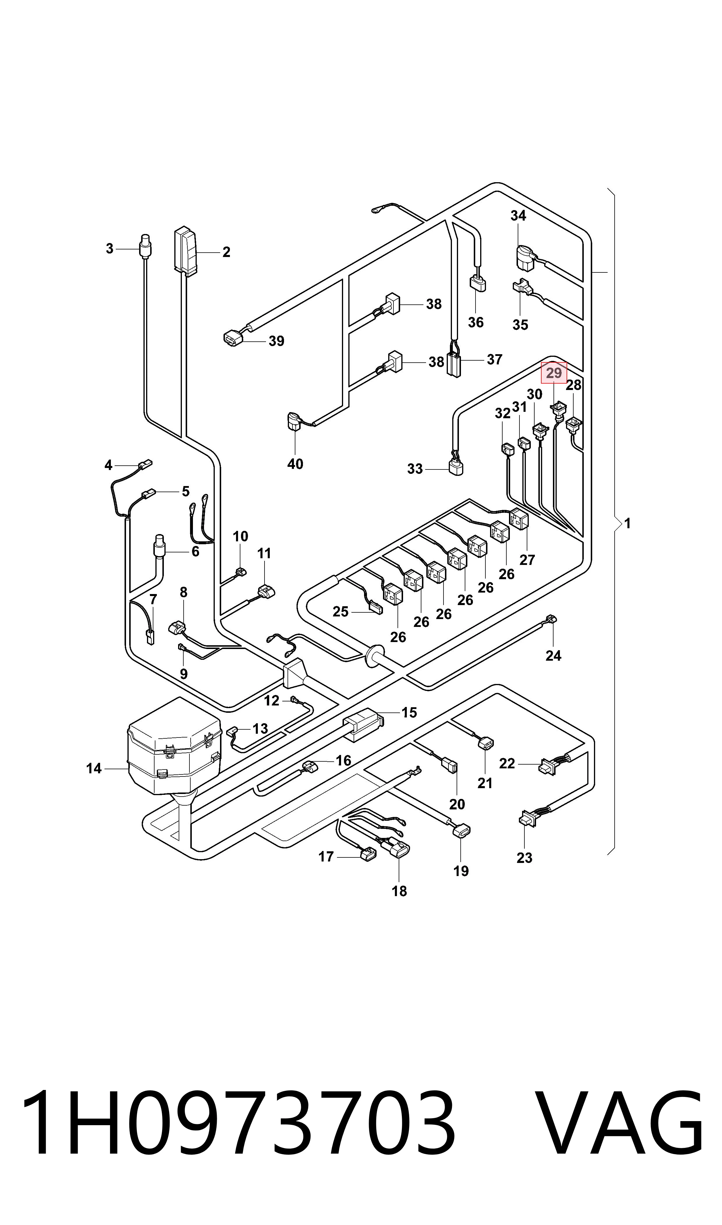 1H0973703 VAG Conector universal