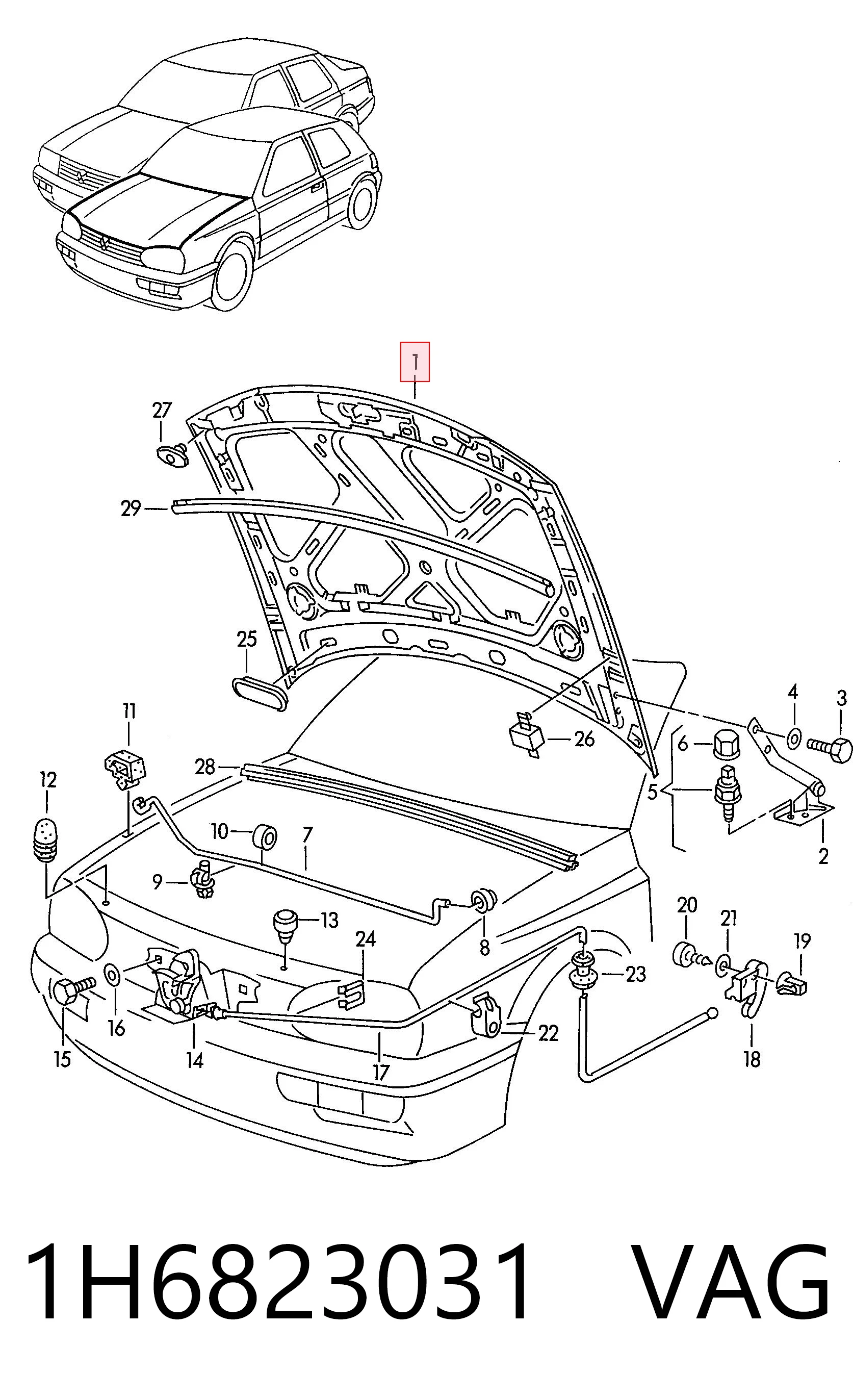 Compre Capota Volkswagen Golf 3