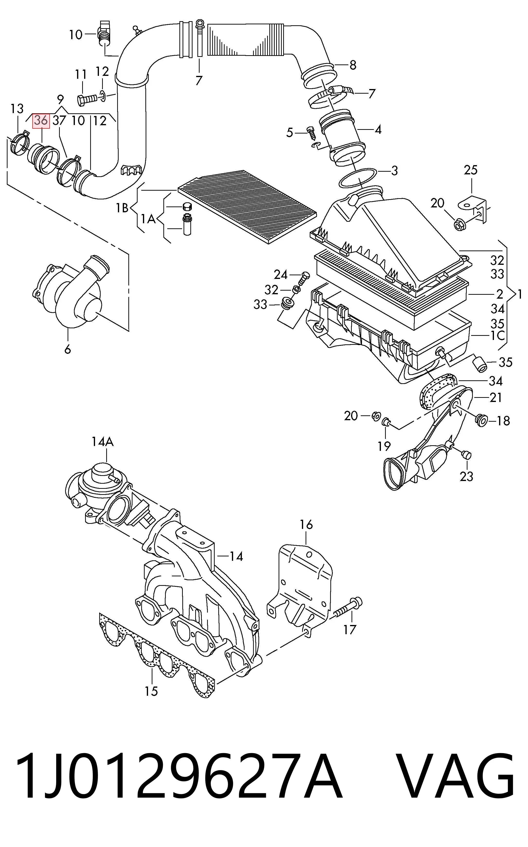 1J0129627A VAG 