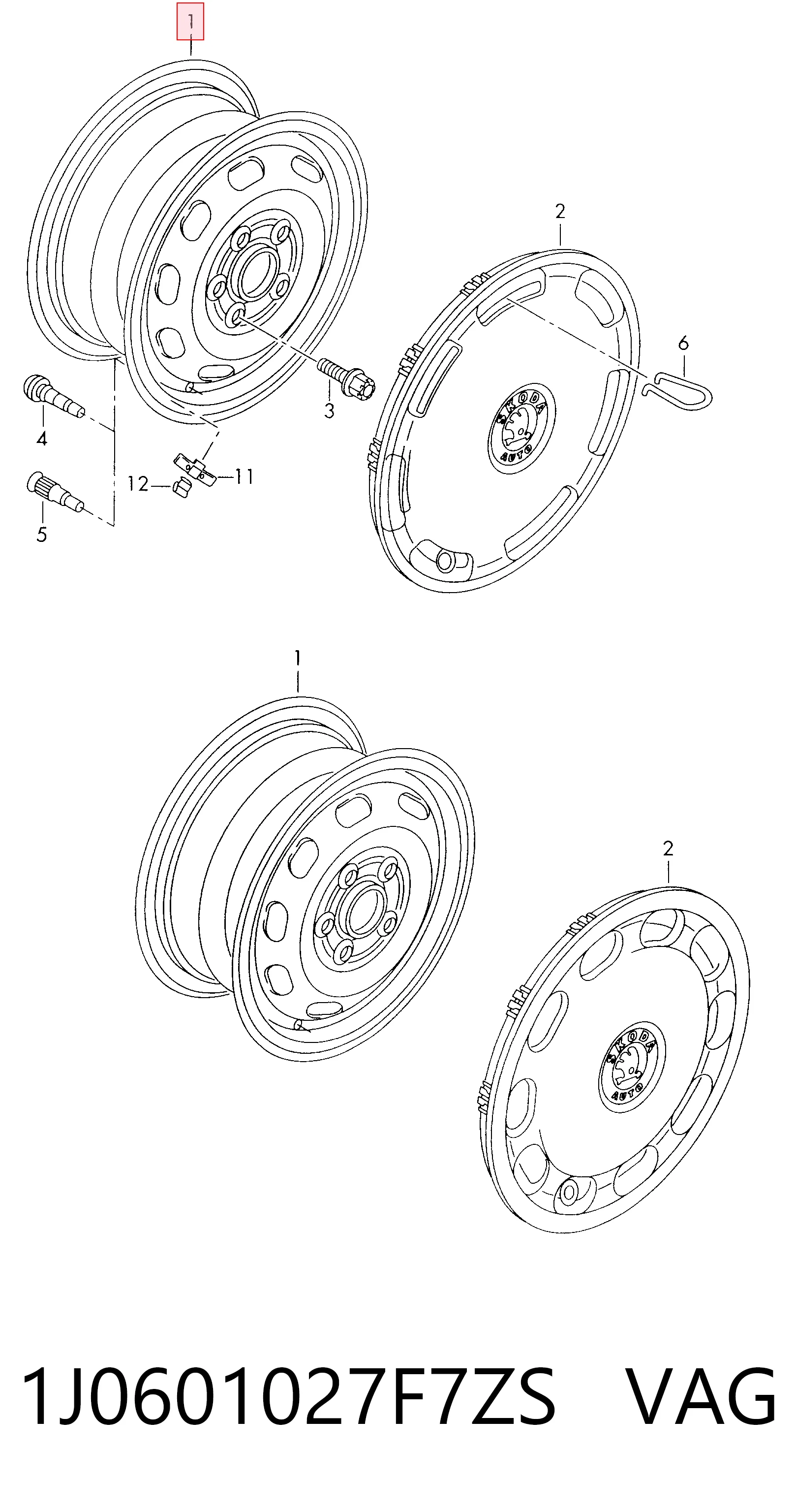 1J0601027F7ZS VAG
