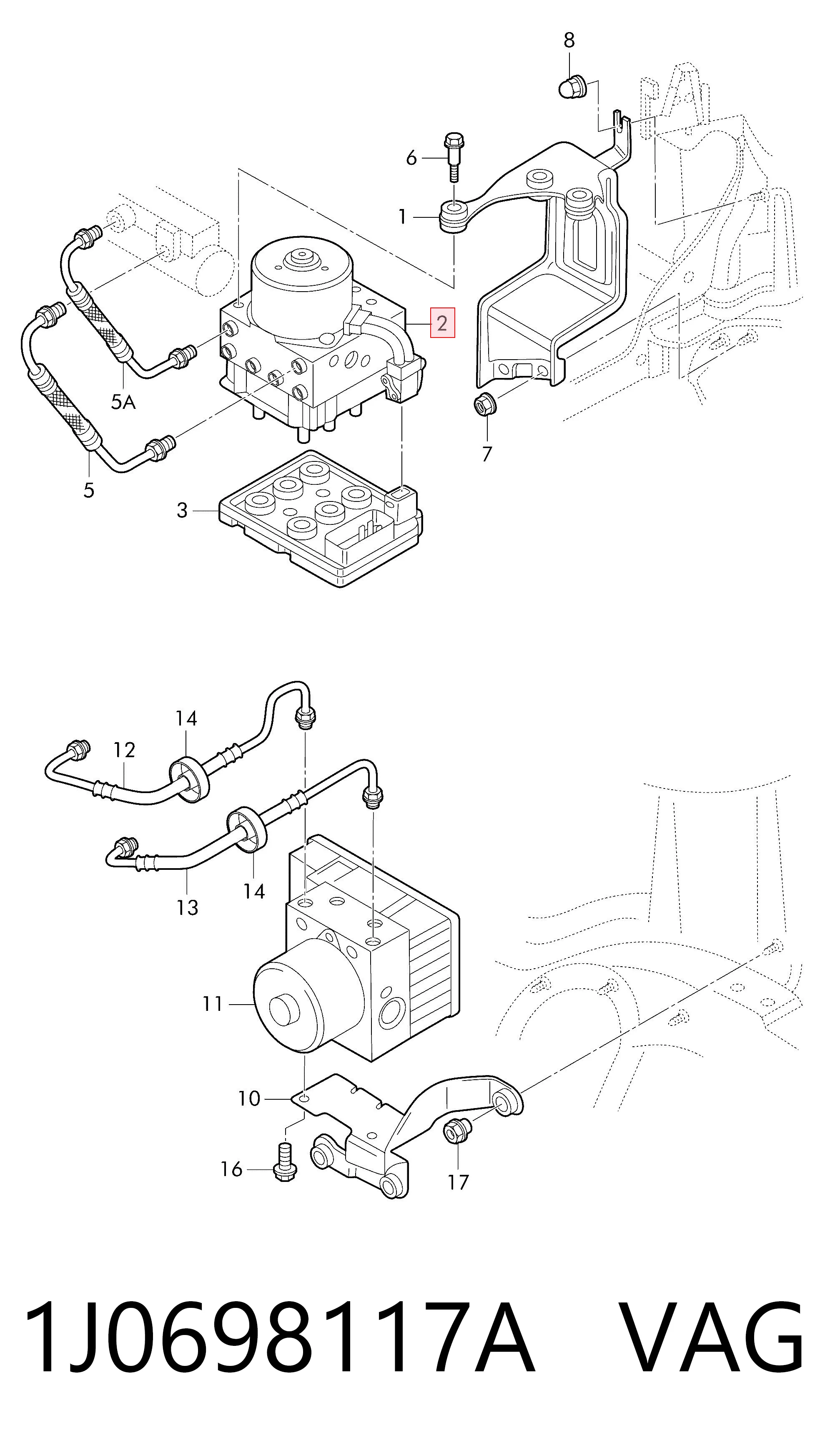 Compre Unidade hidráulico de controlo ABS Audi A3 