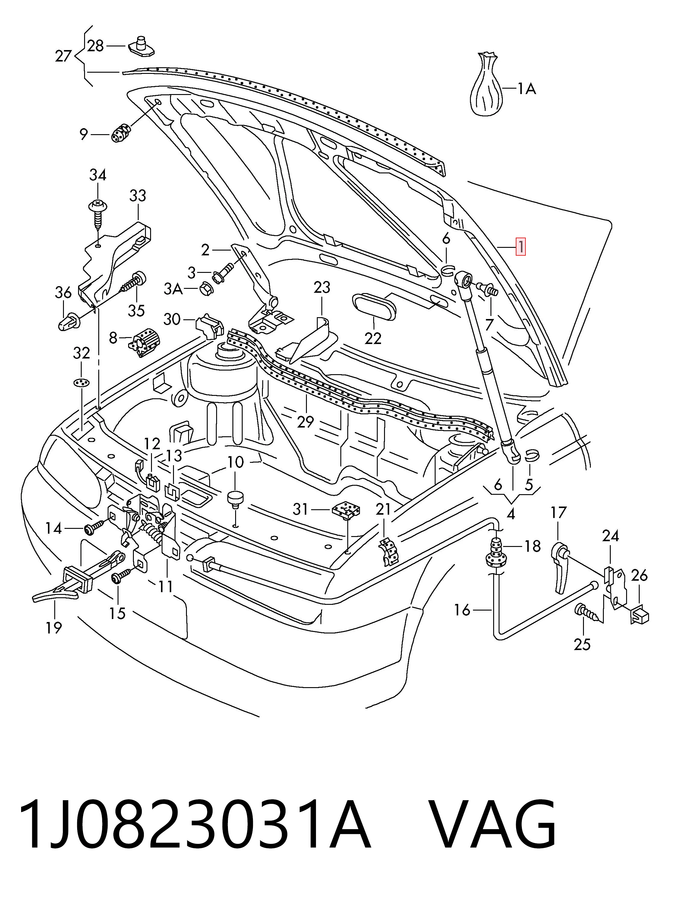 Capota para Volkswagen Golf IV 1J1