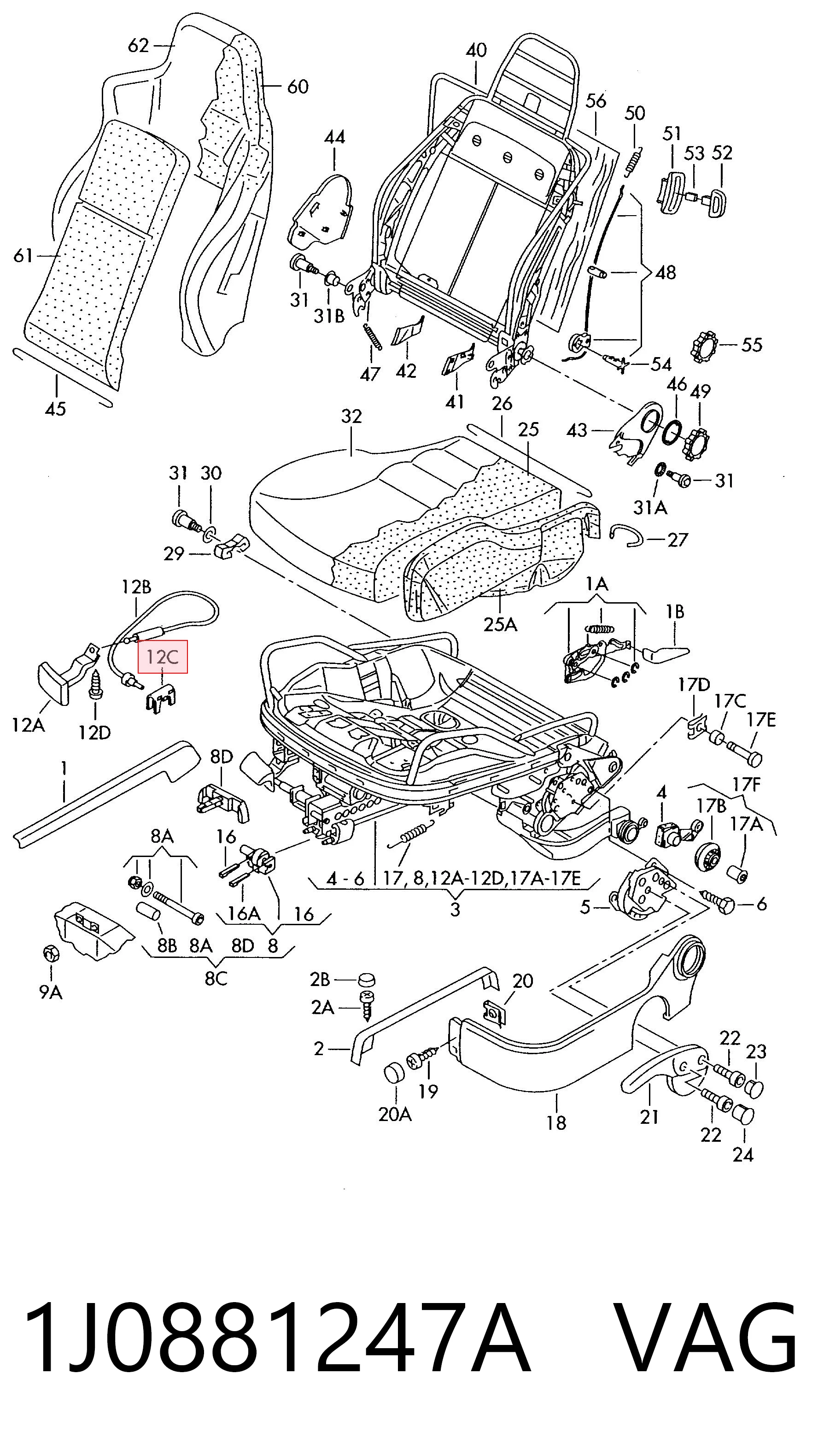  VAG 1J0881247A preço, a partir de 9,15 USD