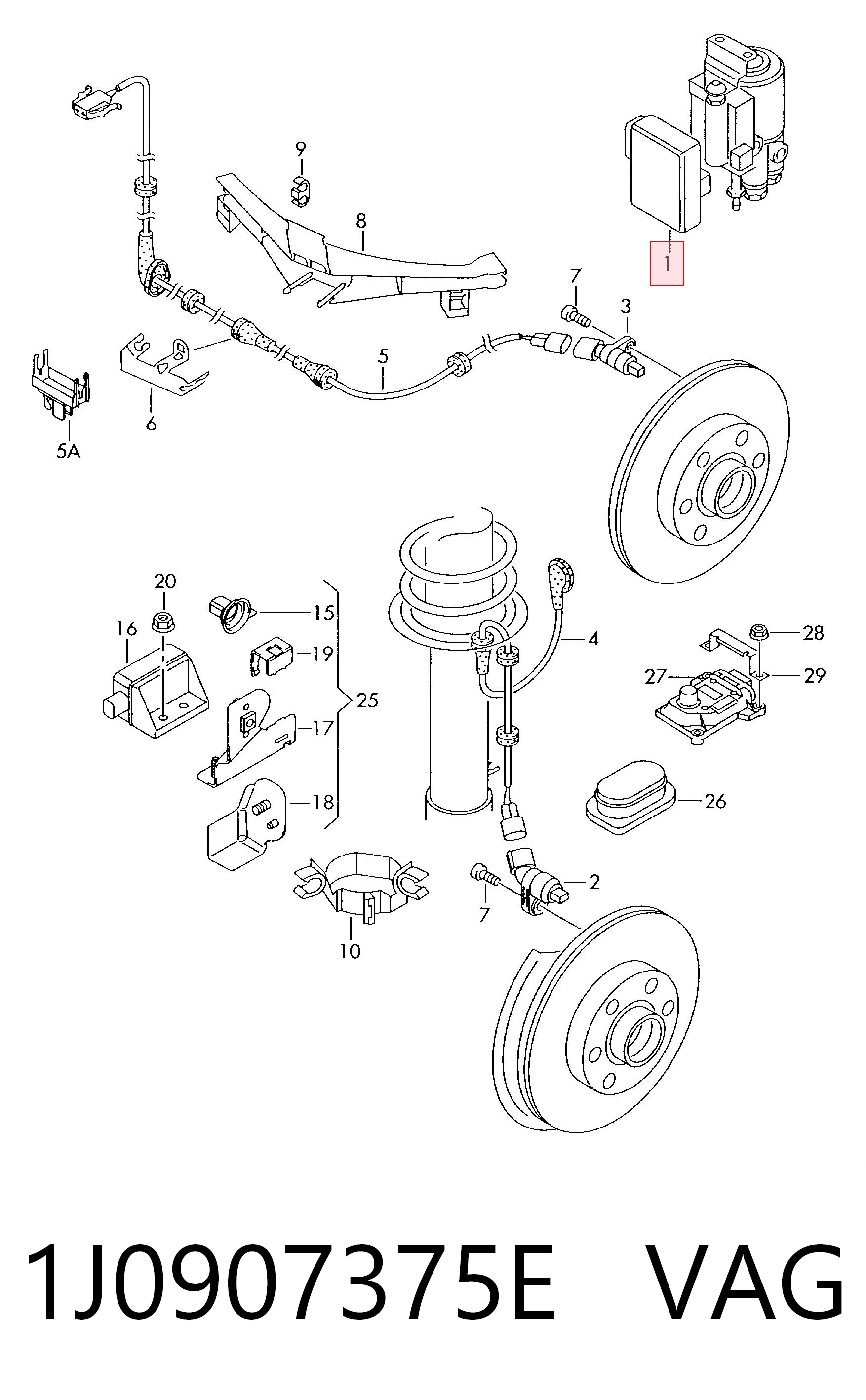 Unidade hidráulico de controlo ABS Volkswagen Polo III 6N1