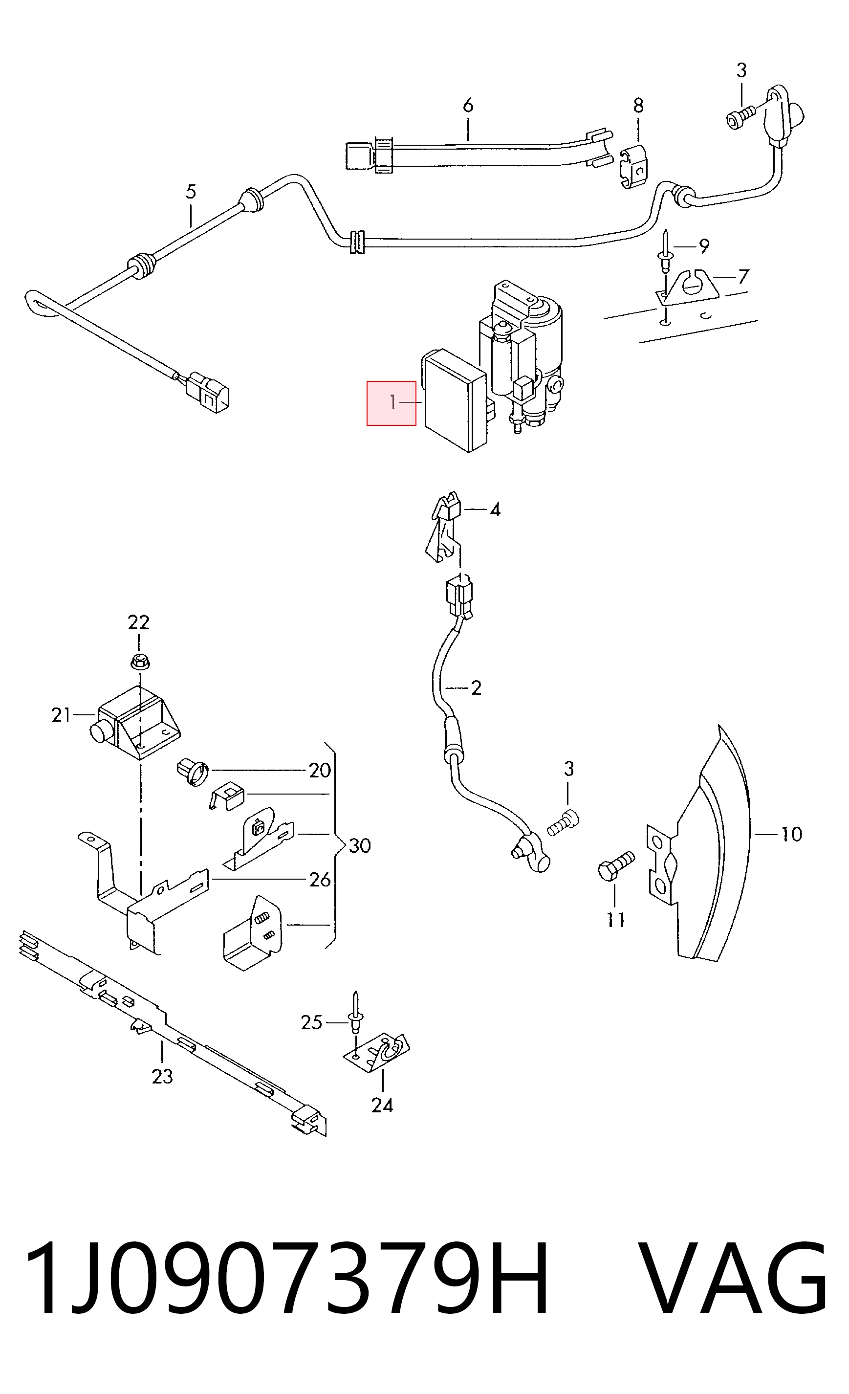  Unidade hidráulico de controlo ABS Volkswagen Polo III hatchback (6N1) (1994 - 1999) III