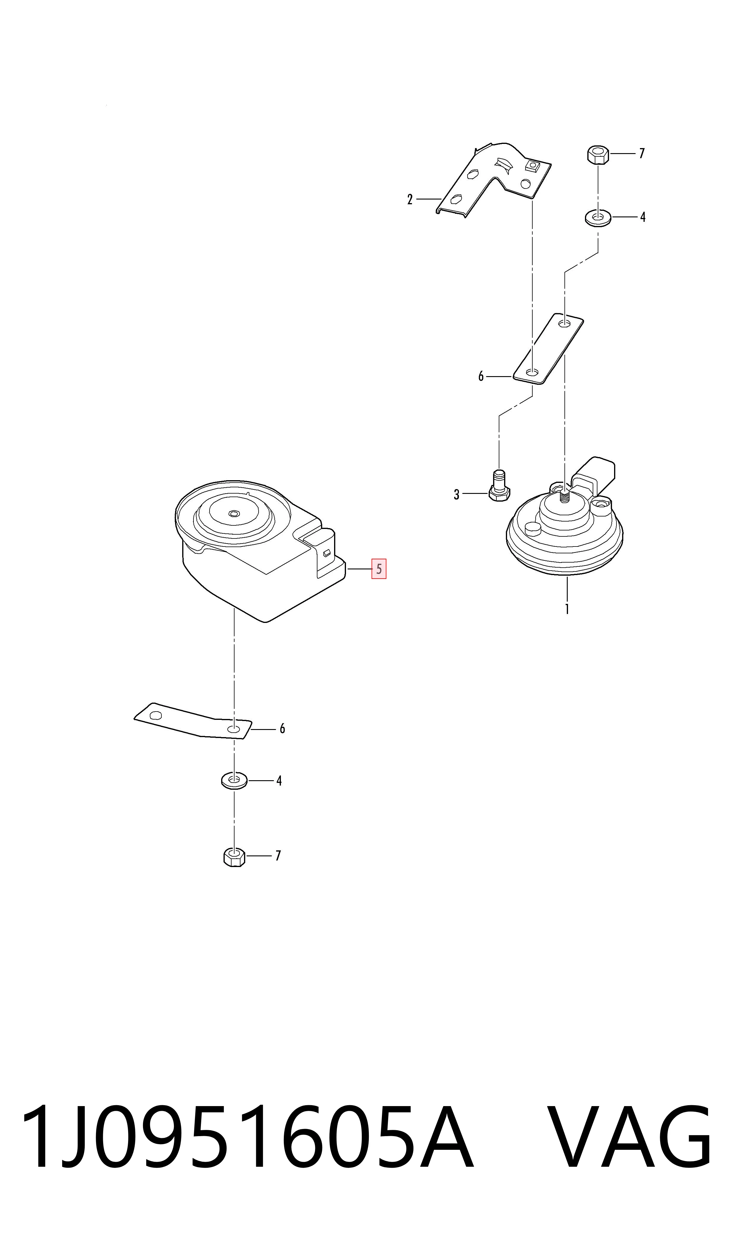Sirene do sistema anti-roubo VAG 1J0951605A preço, a partir de 56,18 USD