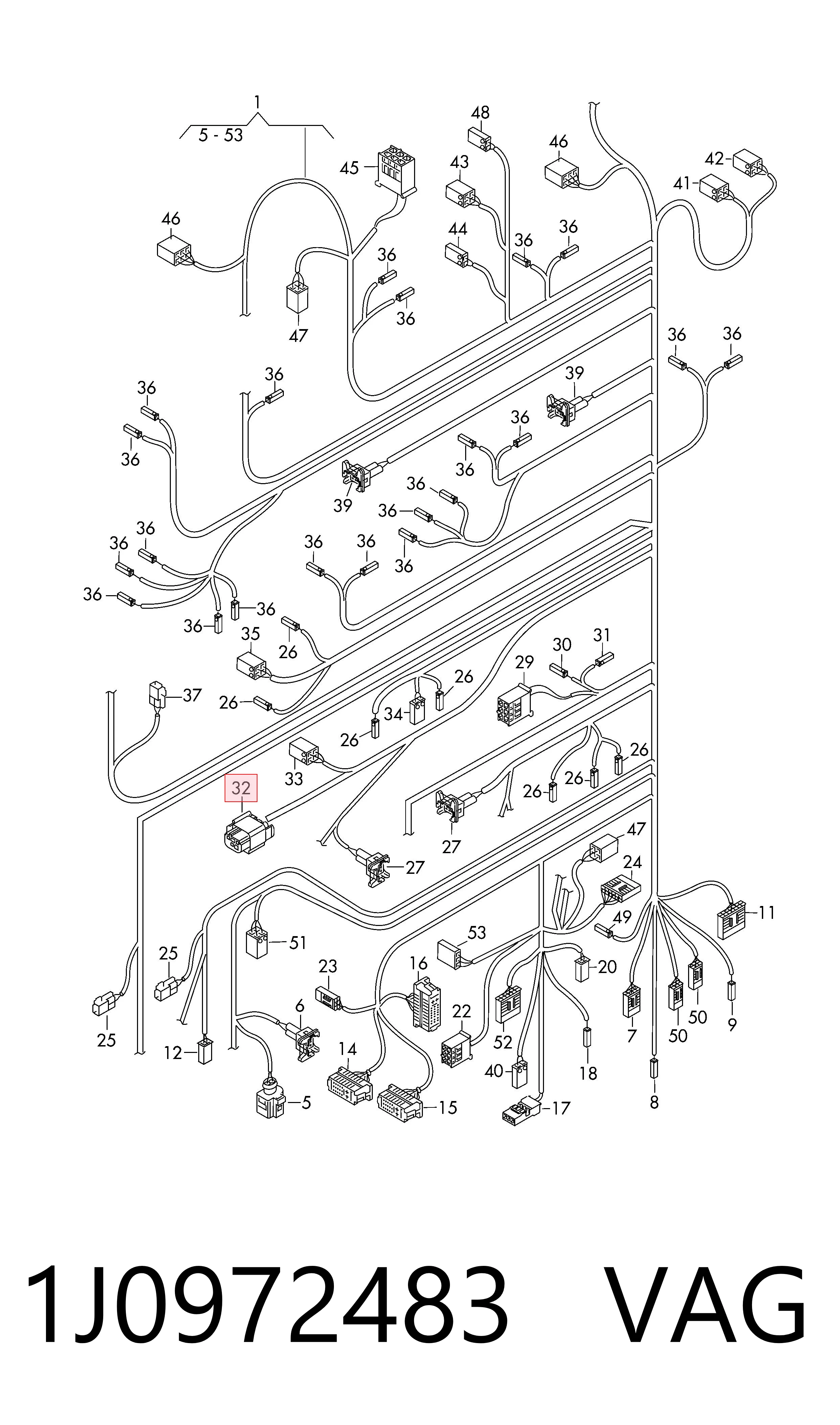 1J0972483 VAG Conector universal