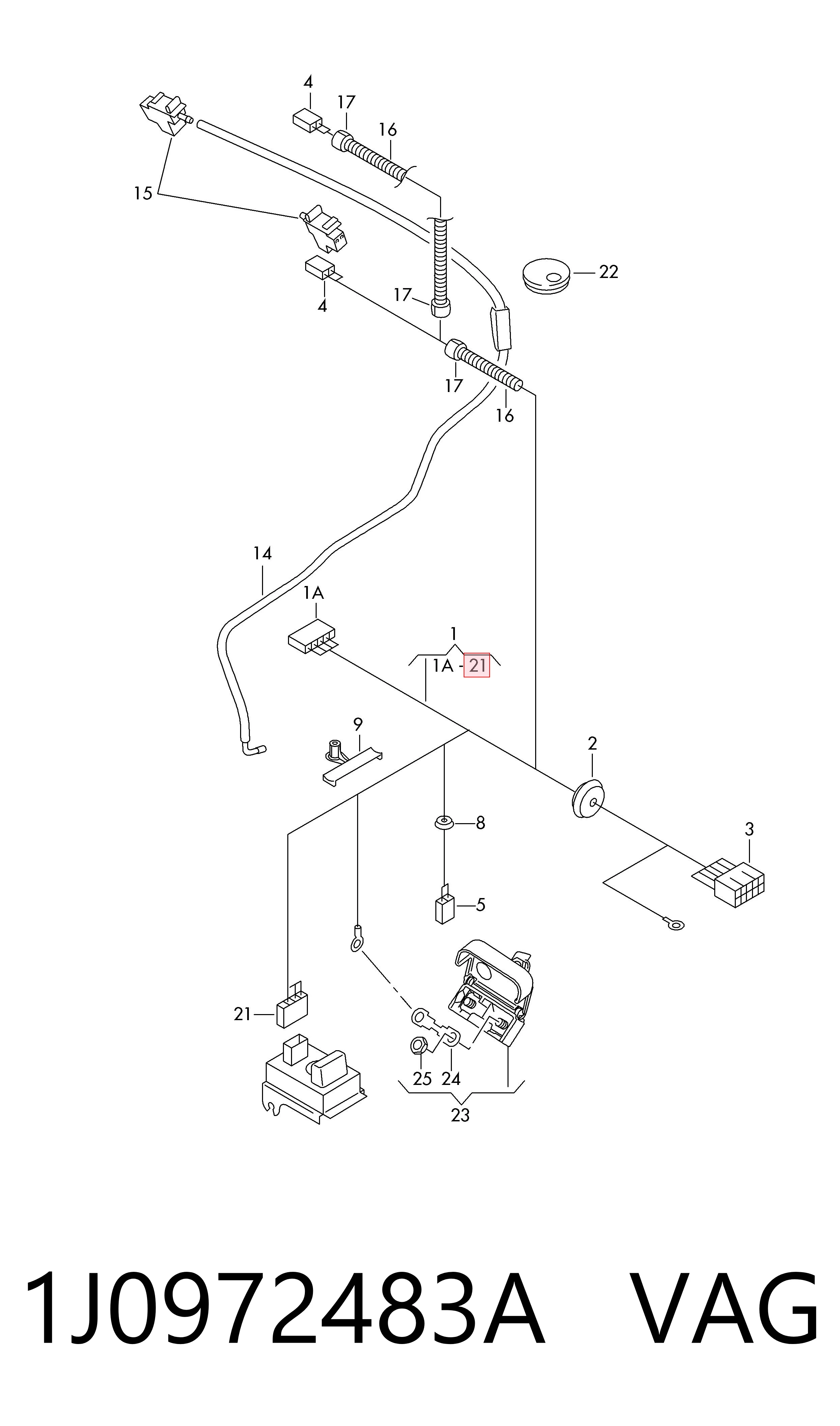 Conector universal VAG 1J0972483A preço, a partir de 35,37 USD