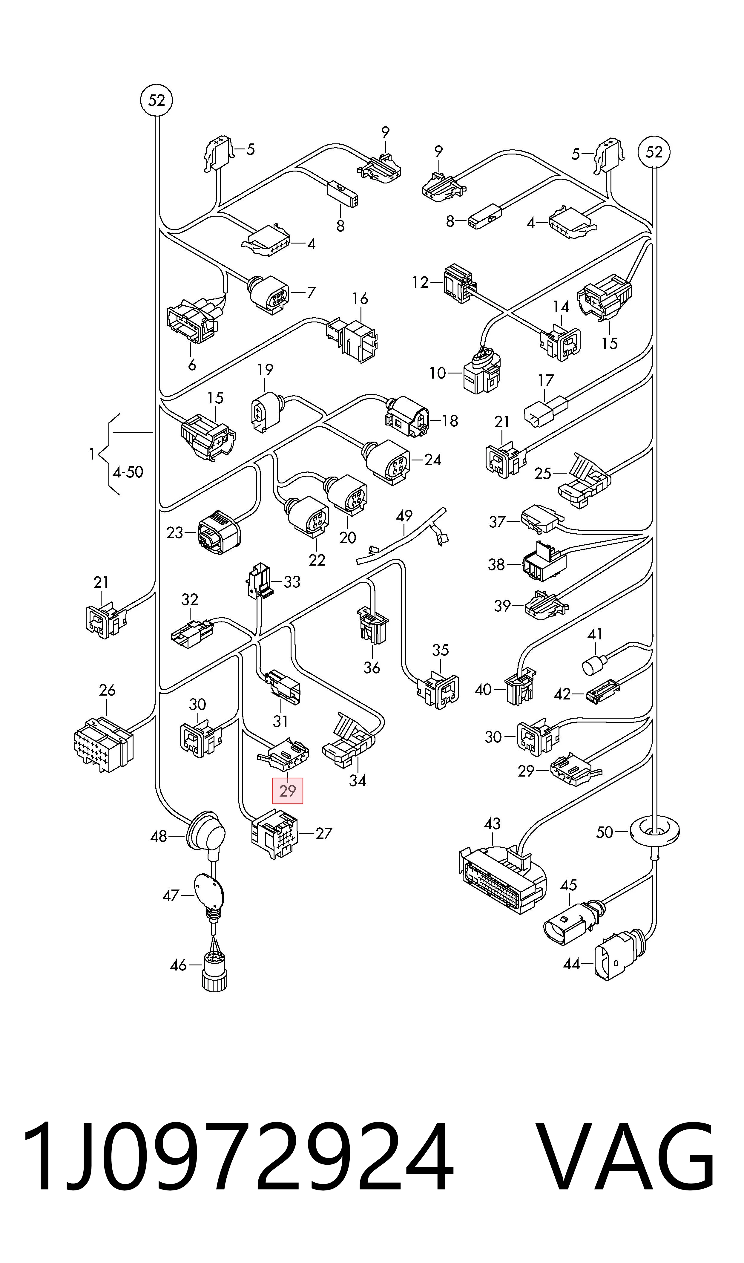 1J0972924 VAG Conector universal