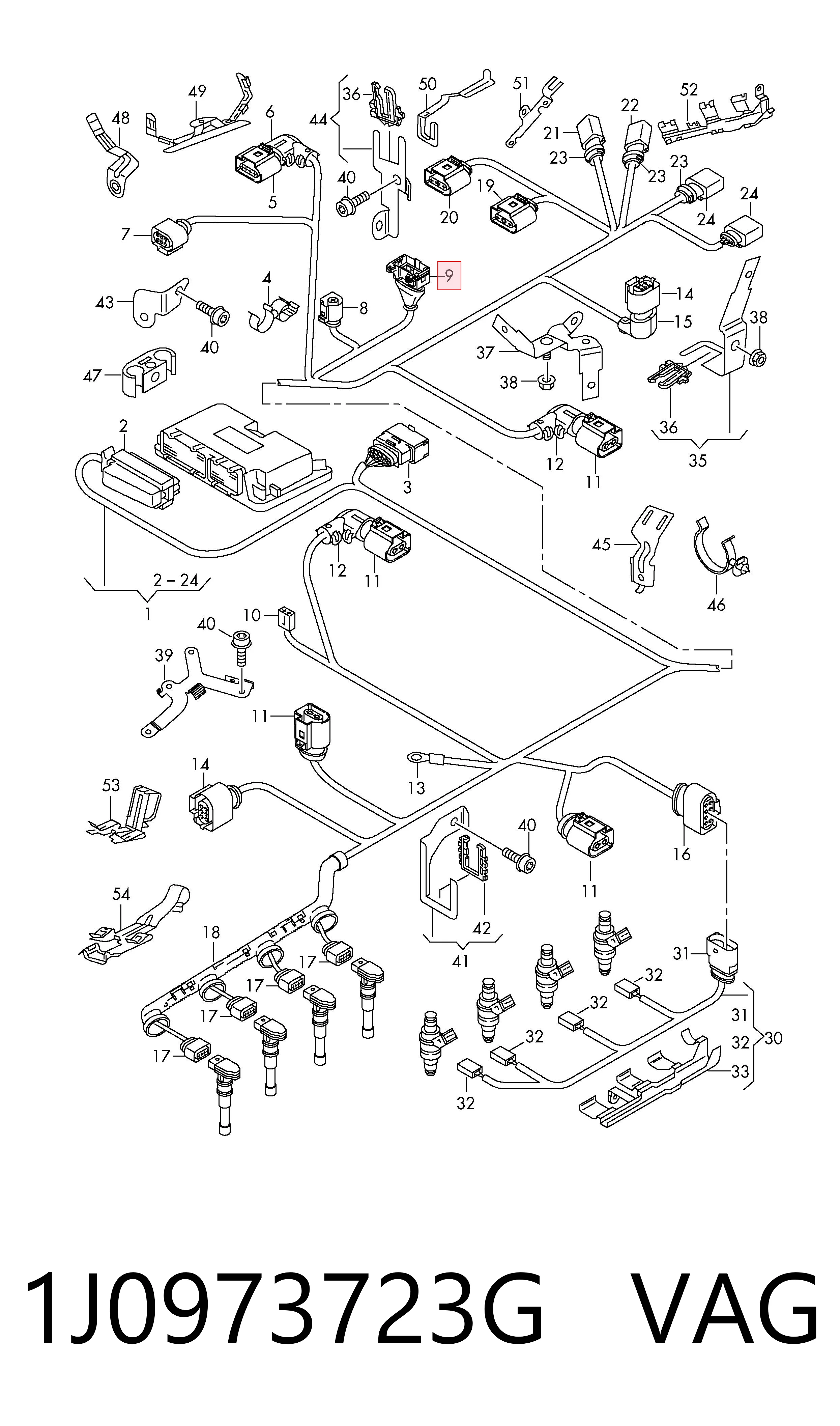 1J0973723G VAG Conector universal