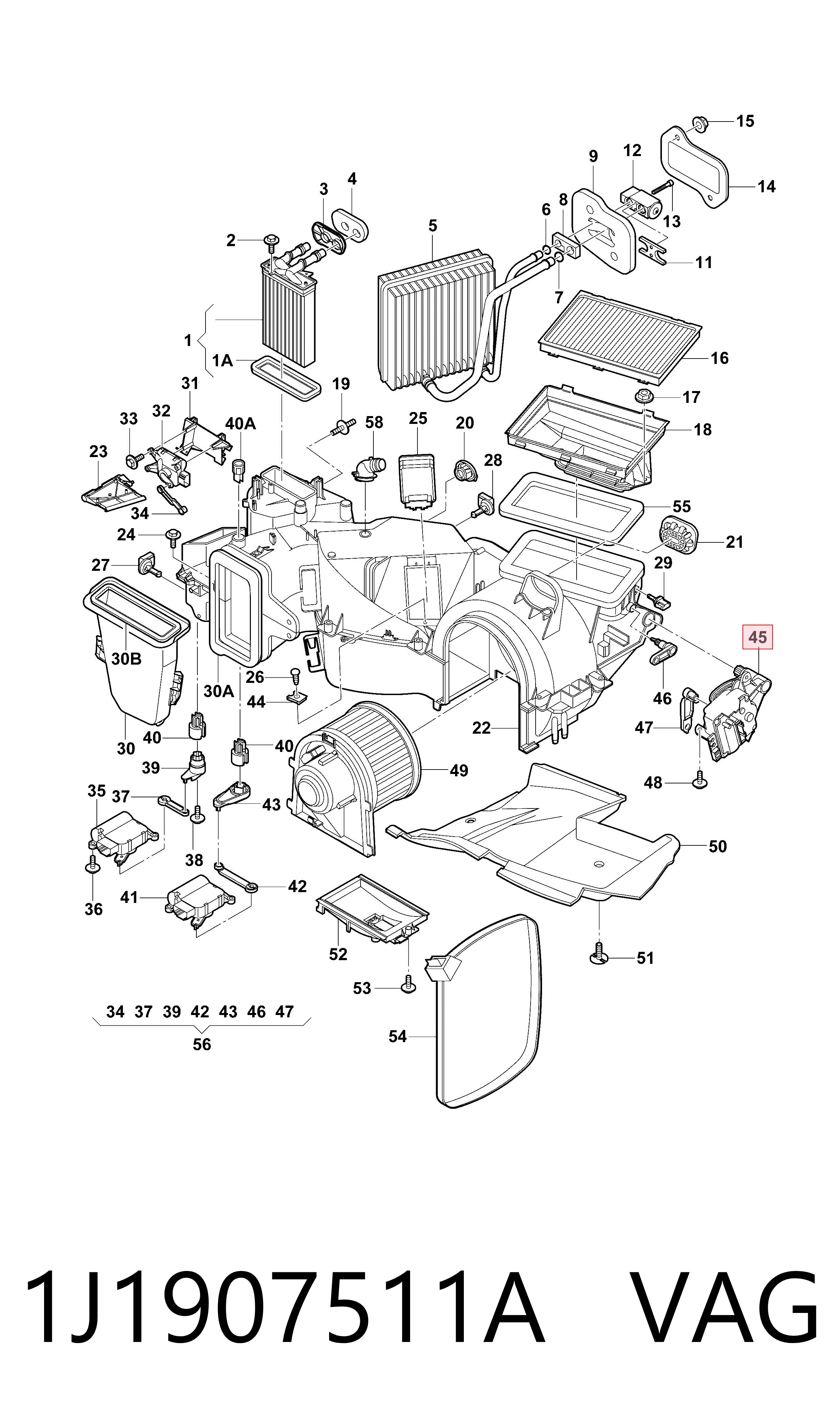 Motor de comporta de recirculação de ar VAG 1J1907511A preço, a partir de 51,08 USD