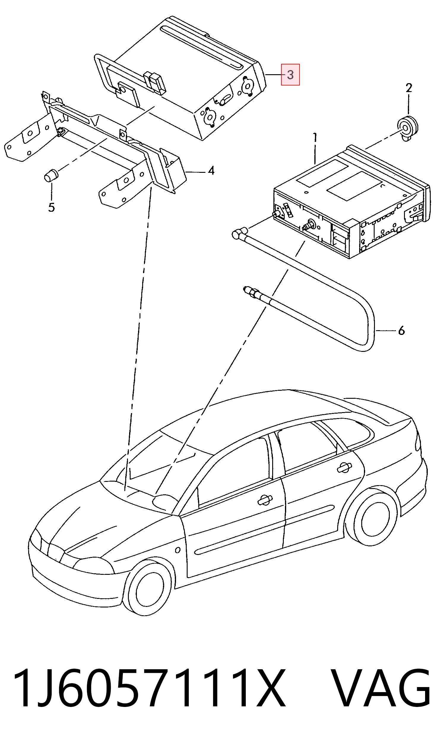  Aparelhagem de som (rádio AM/FM) Seat Ibiza III hatchback (6L1) (2002 - 2009) III
