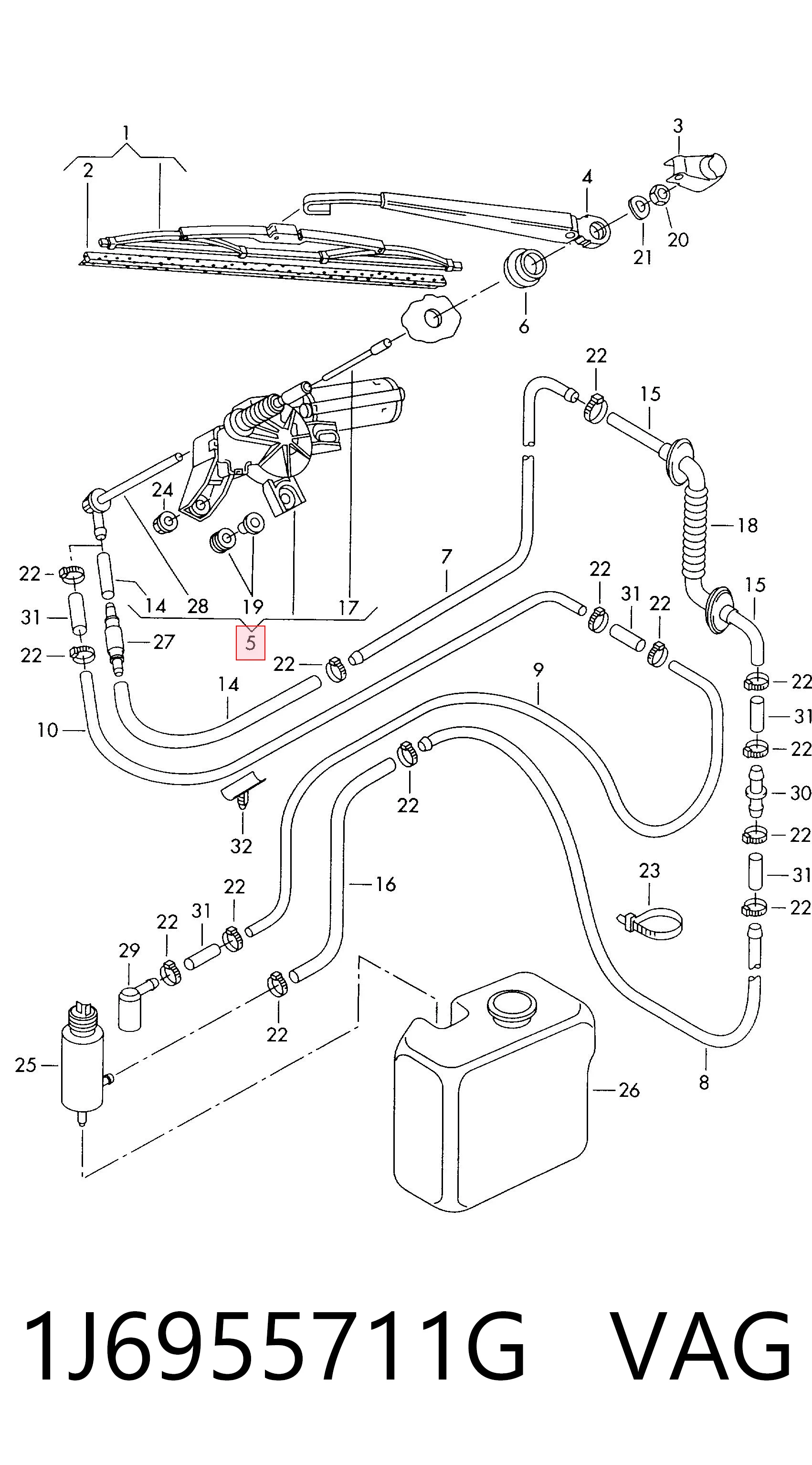 Motor de limpador pára-brisas de vidro traseiro VAG 1J6955711G preço, a partir de 47,49 USD