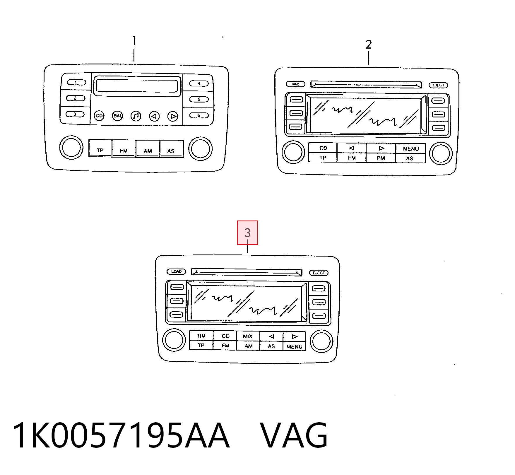 Aparelhagem de som (rádio AM/FM) Volkswagen Polo V 6R1, 6C1 ao melhor preço