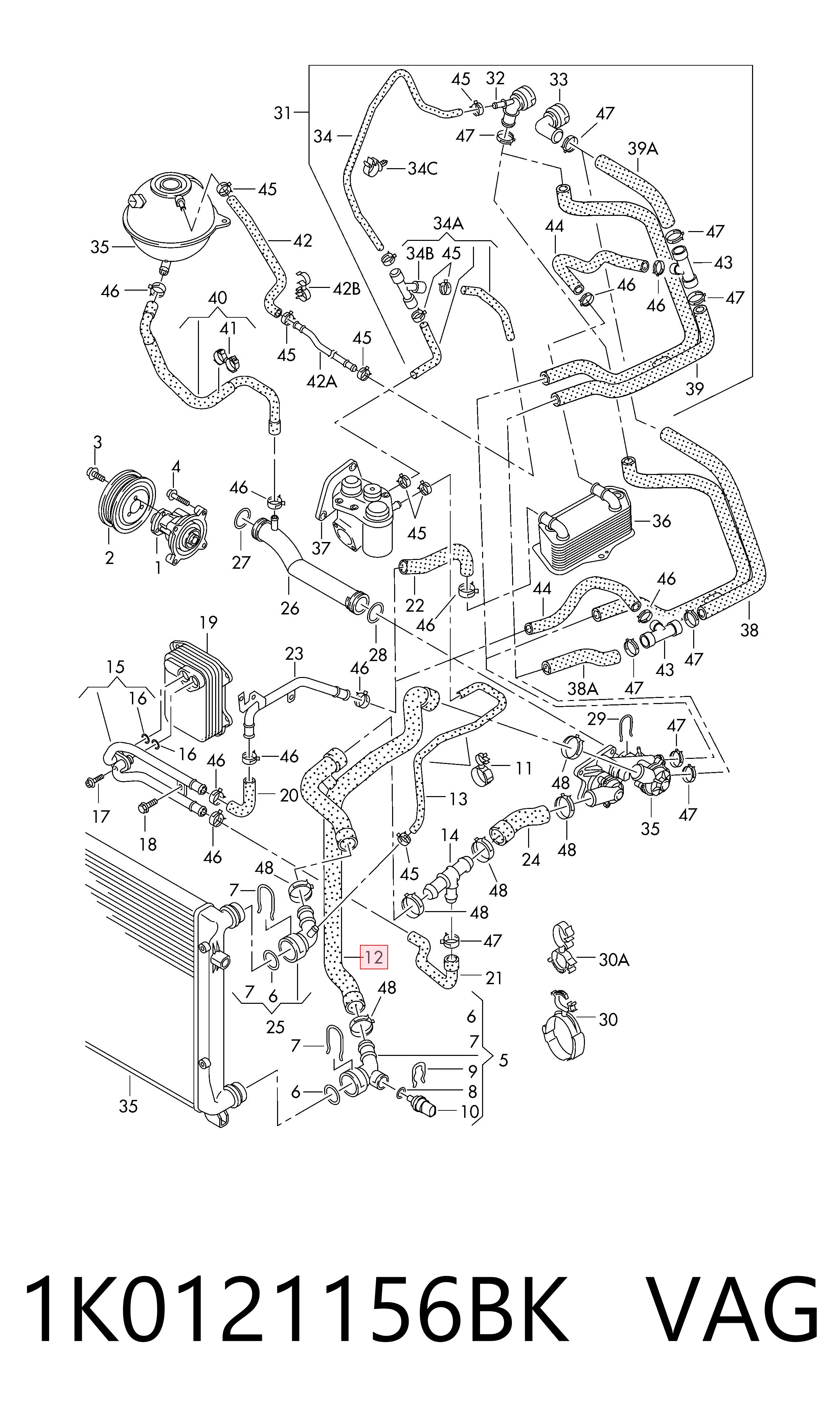 1K0121156BK VAG