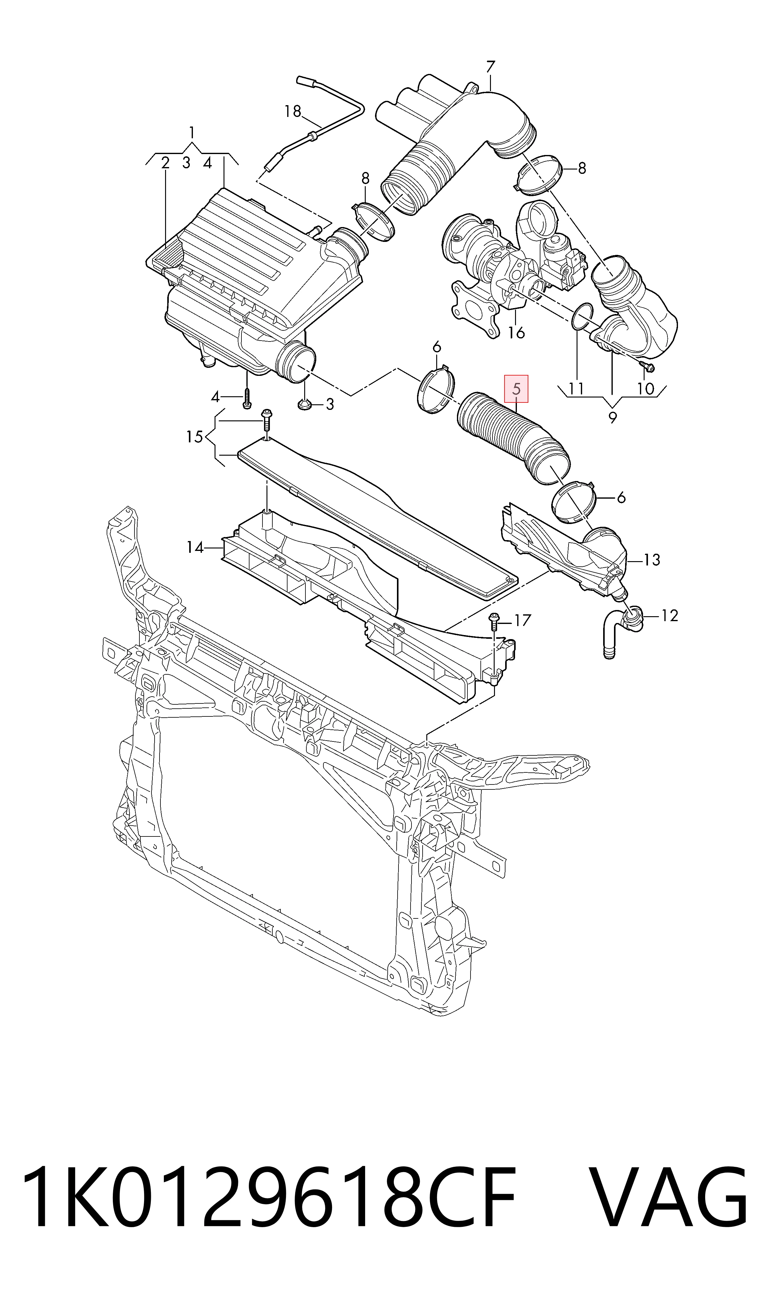 1K0129618CF VAG