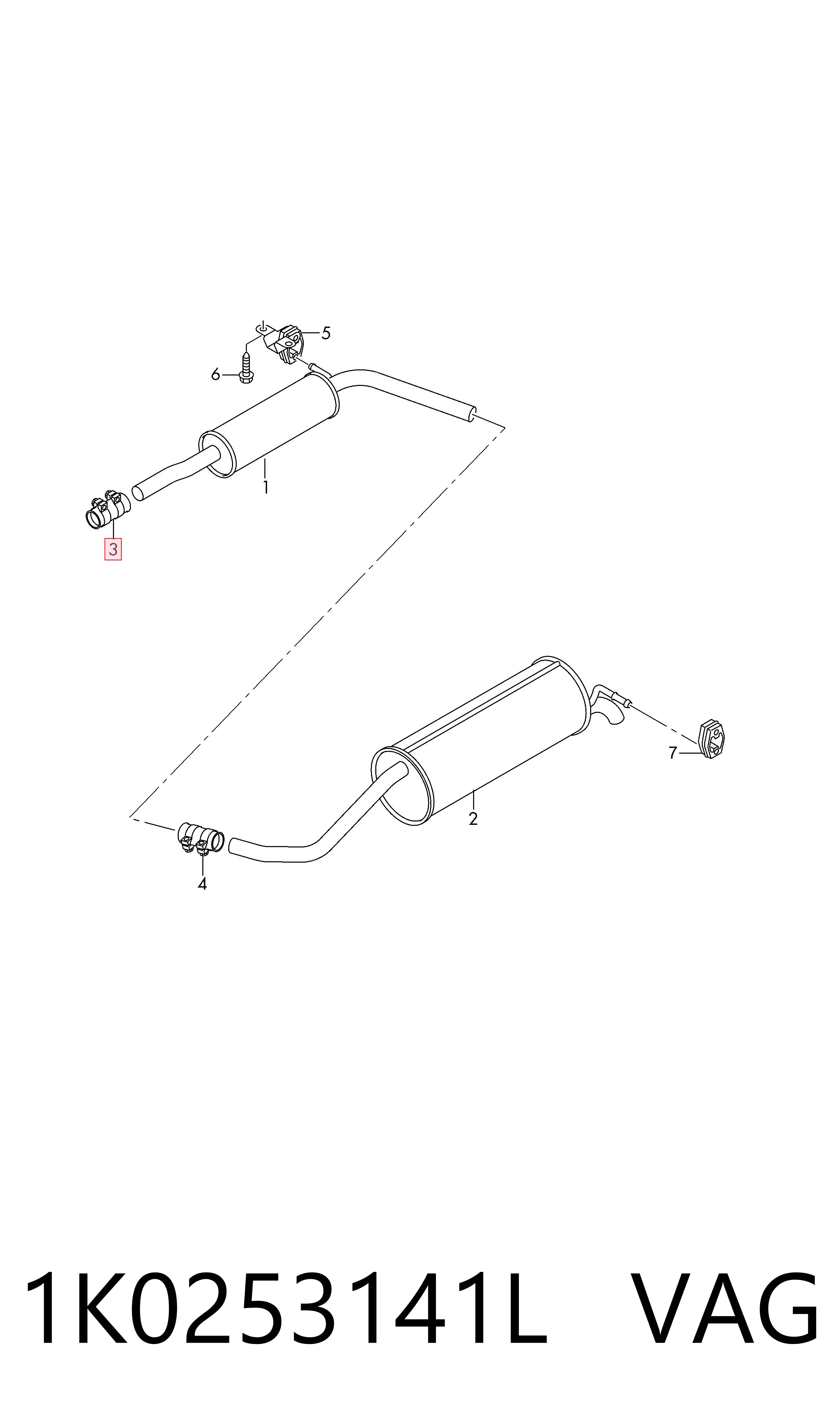 Braçadeira de silenciador dianteira VAG 1K0253141L preço, a partir de 2,67 USD