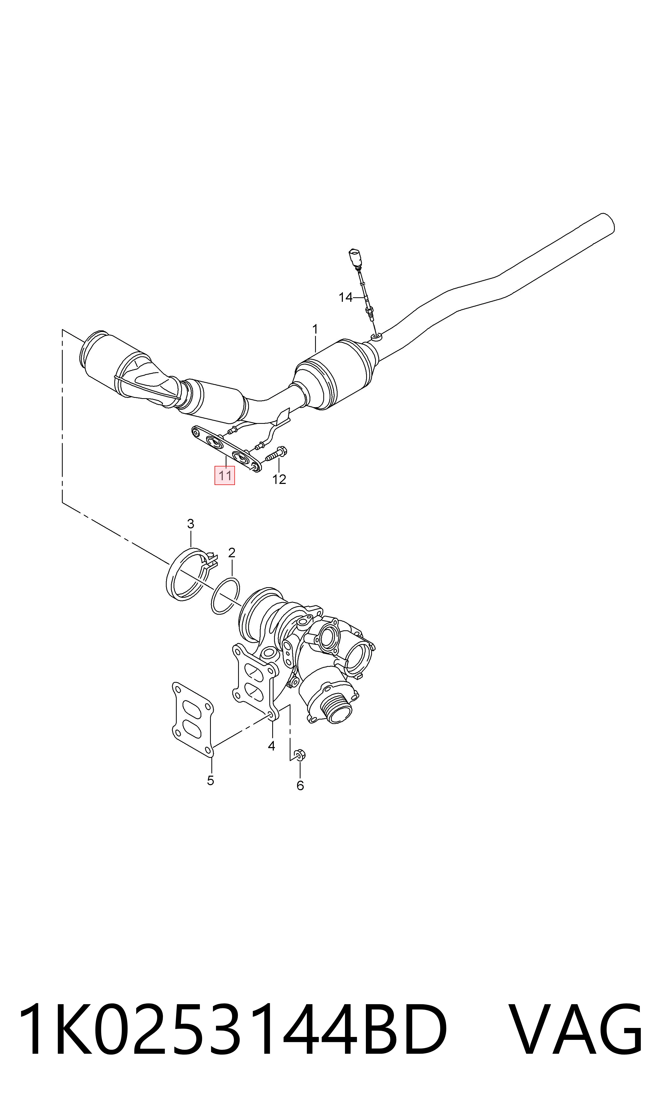 Coxim de fixação do silenciador VAG 1K0253144BD