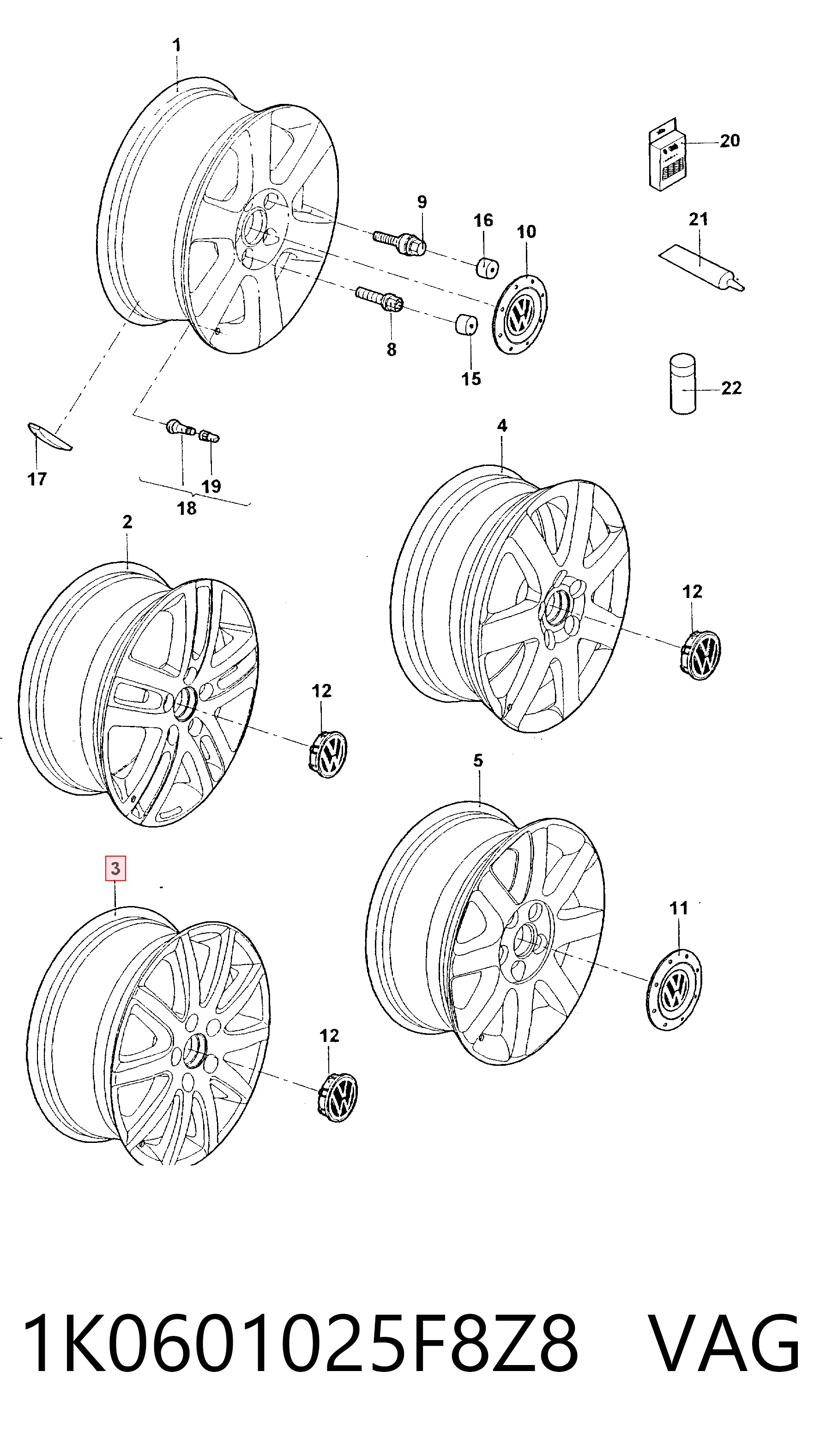 1K0601025F8Z8 VAG