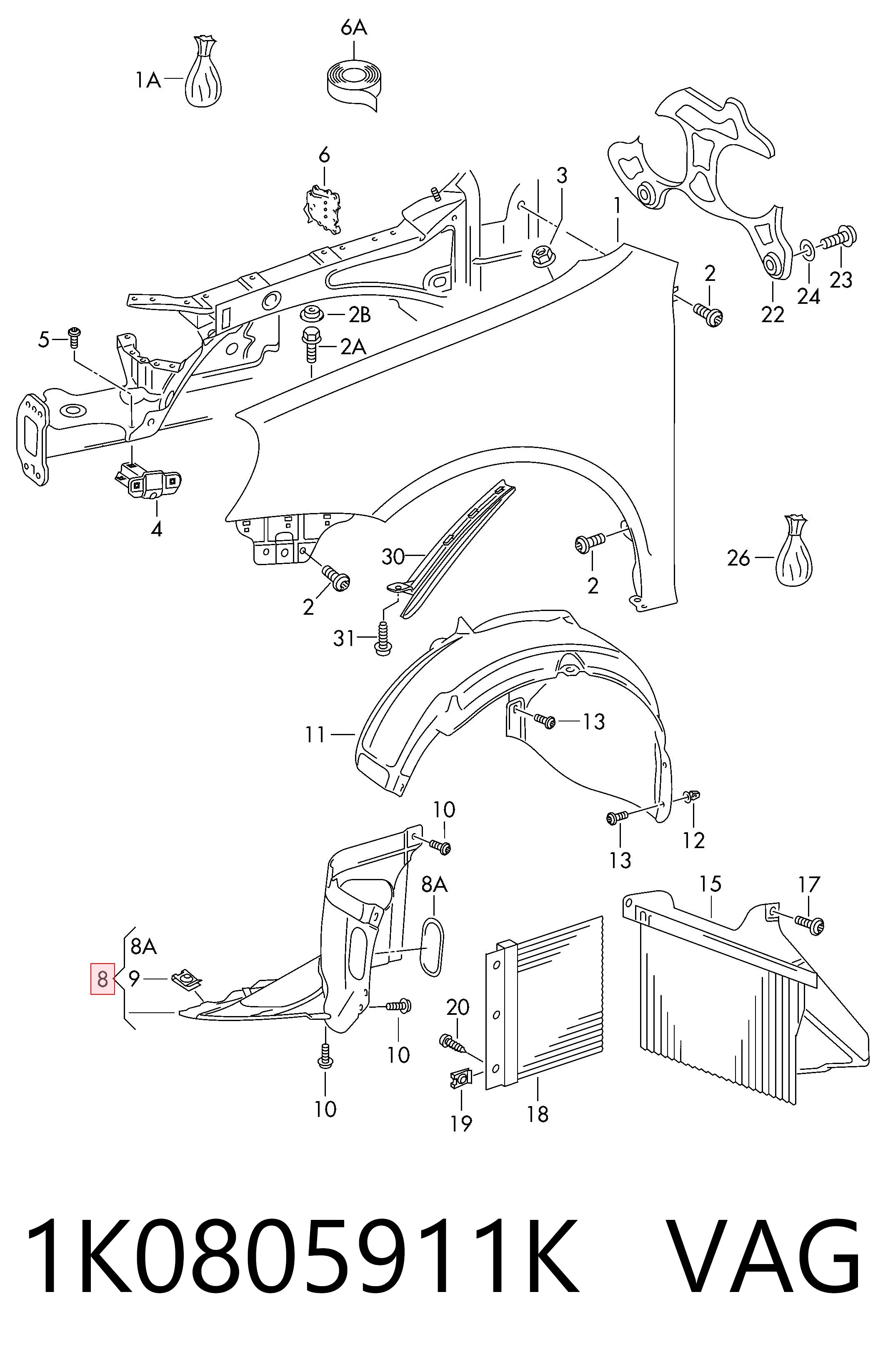1K0805911K VAG