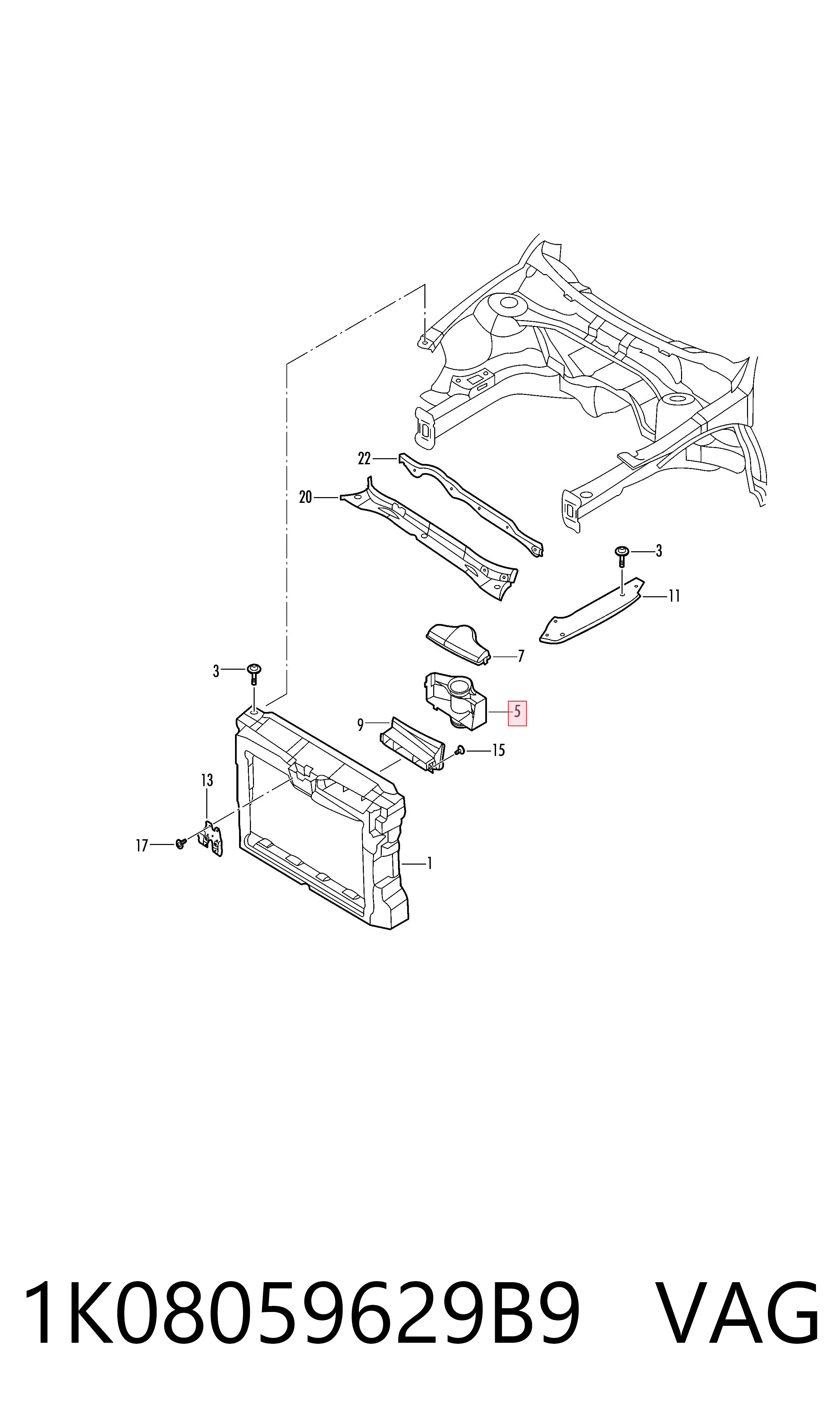 Tomada de ar de filtro de ar para Audi A3  8P1