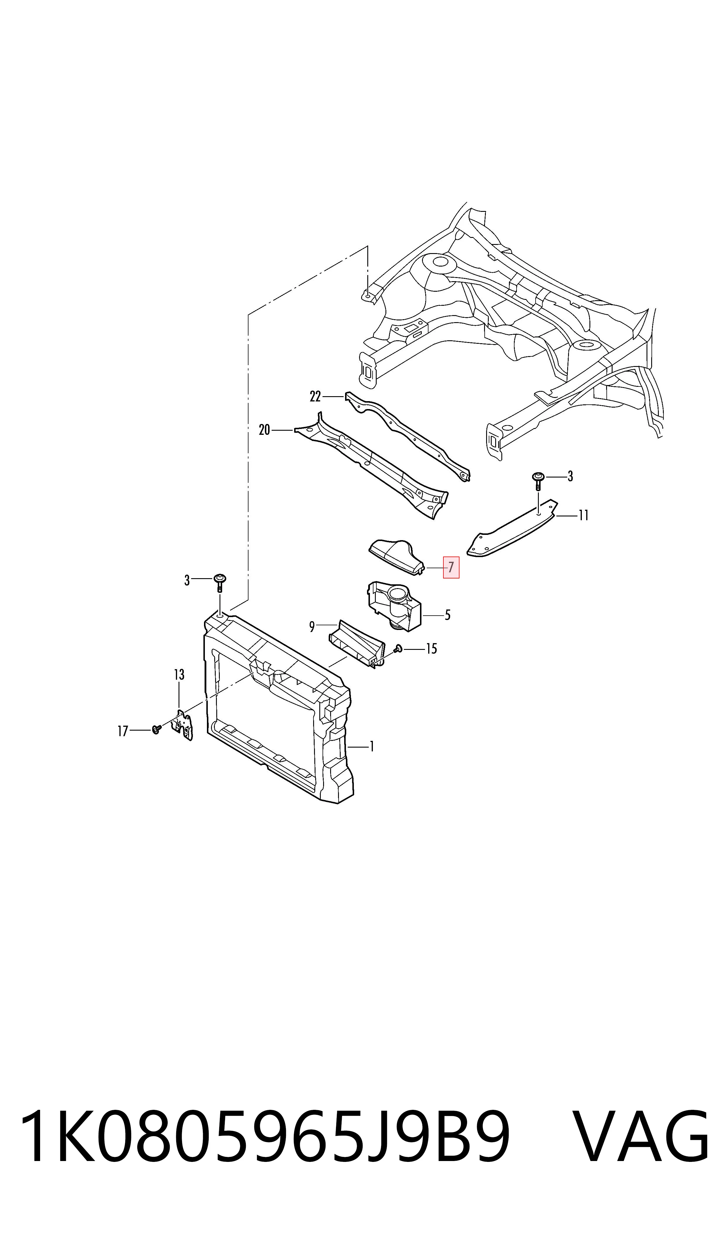 Tomada de ar de filtro de ar para Skoda SuperB II 3T5